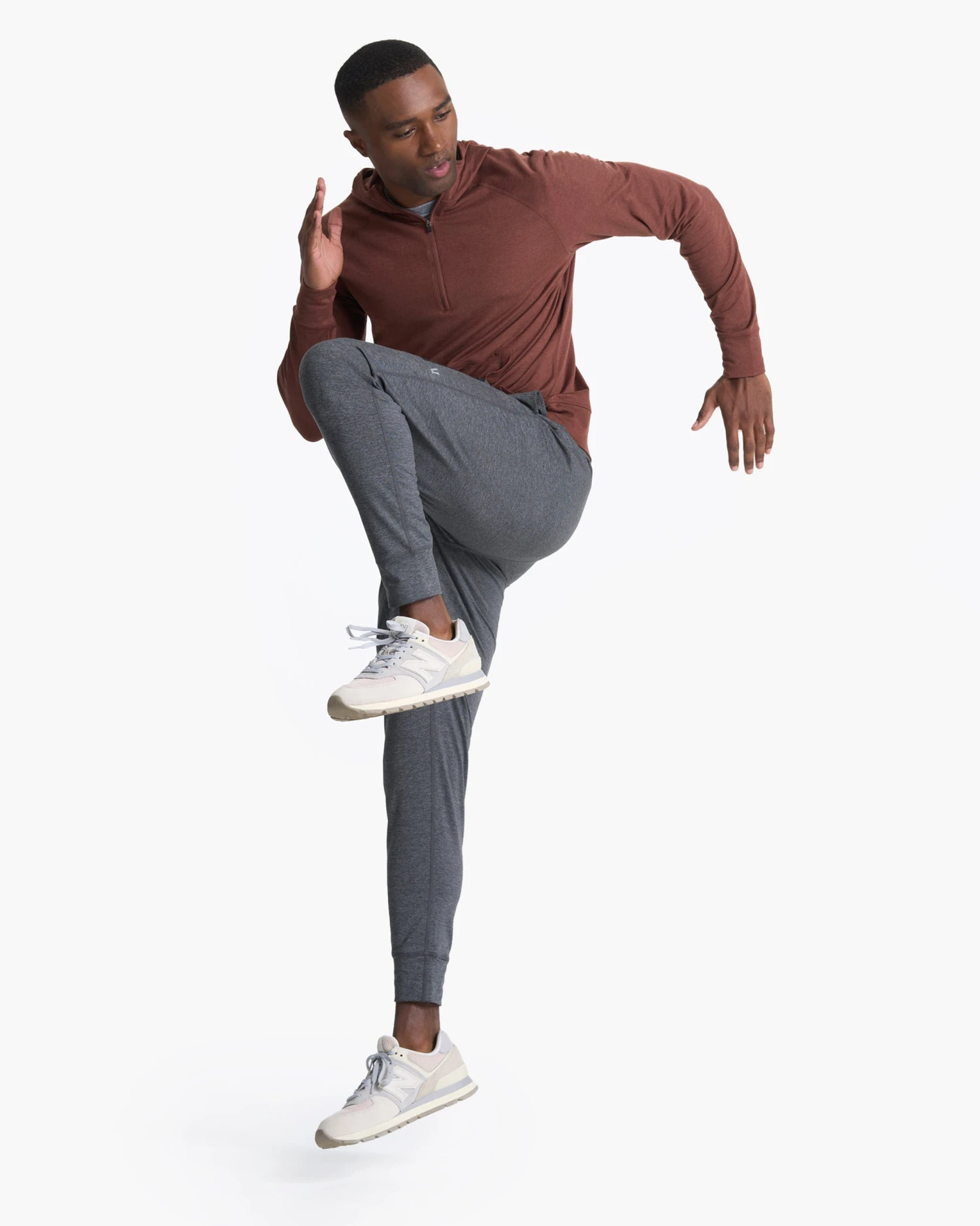 Ponto Performance Half Zip Hoodie | Cedar Heather 8 Ponto Performance Half Zip Hoodie | Cedar Heather - Image 8