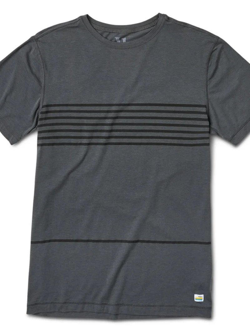 Tuvalu Tee | Charcoal Stripe