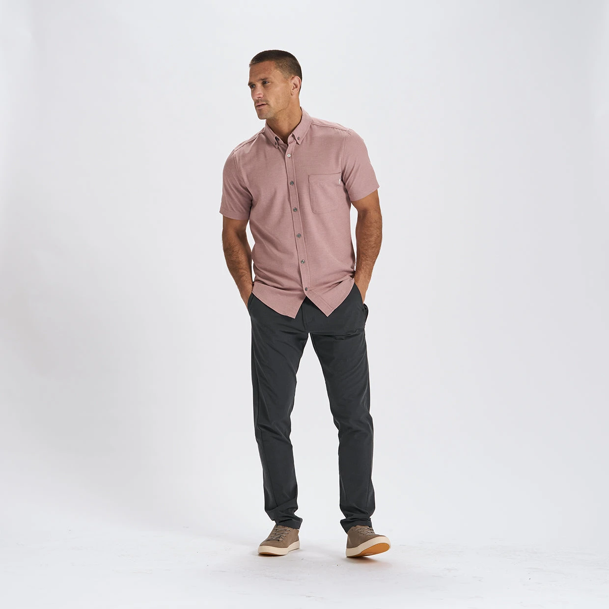 Bishop Short-Sleeve Button-Down | Saltwater Red 5 Bishop Short-Sleeve Button-Down | Saltwater Red - Image 5