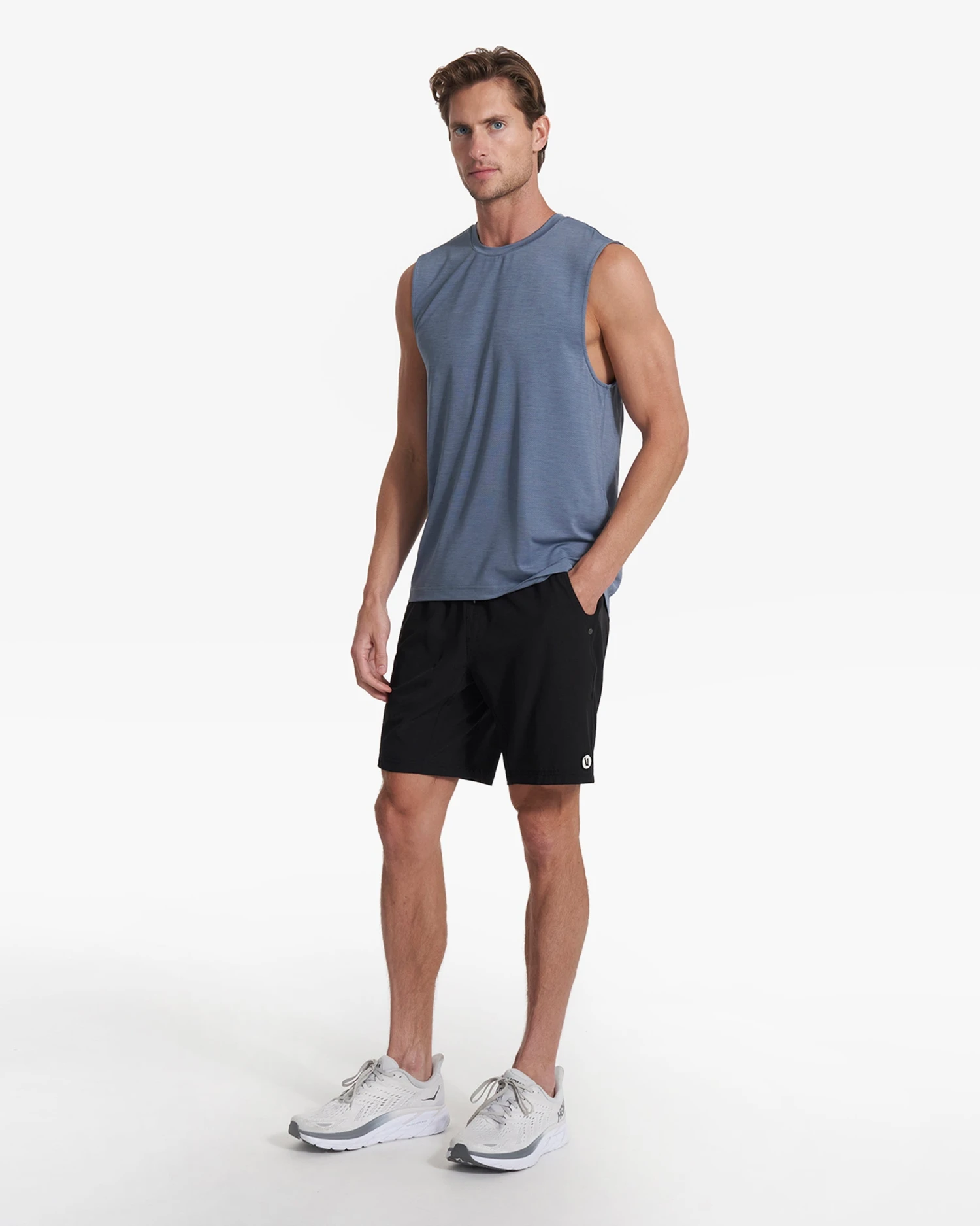 Zephyr Muscle Tee | Light Azure Heather 5 Zephyr Muscle Tee | Light Azure Heather - Image 5