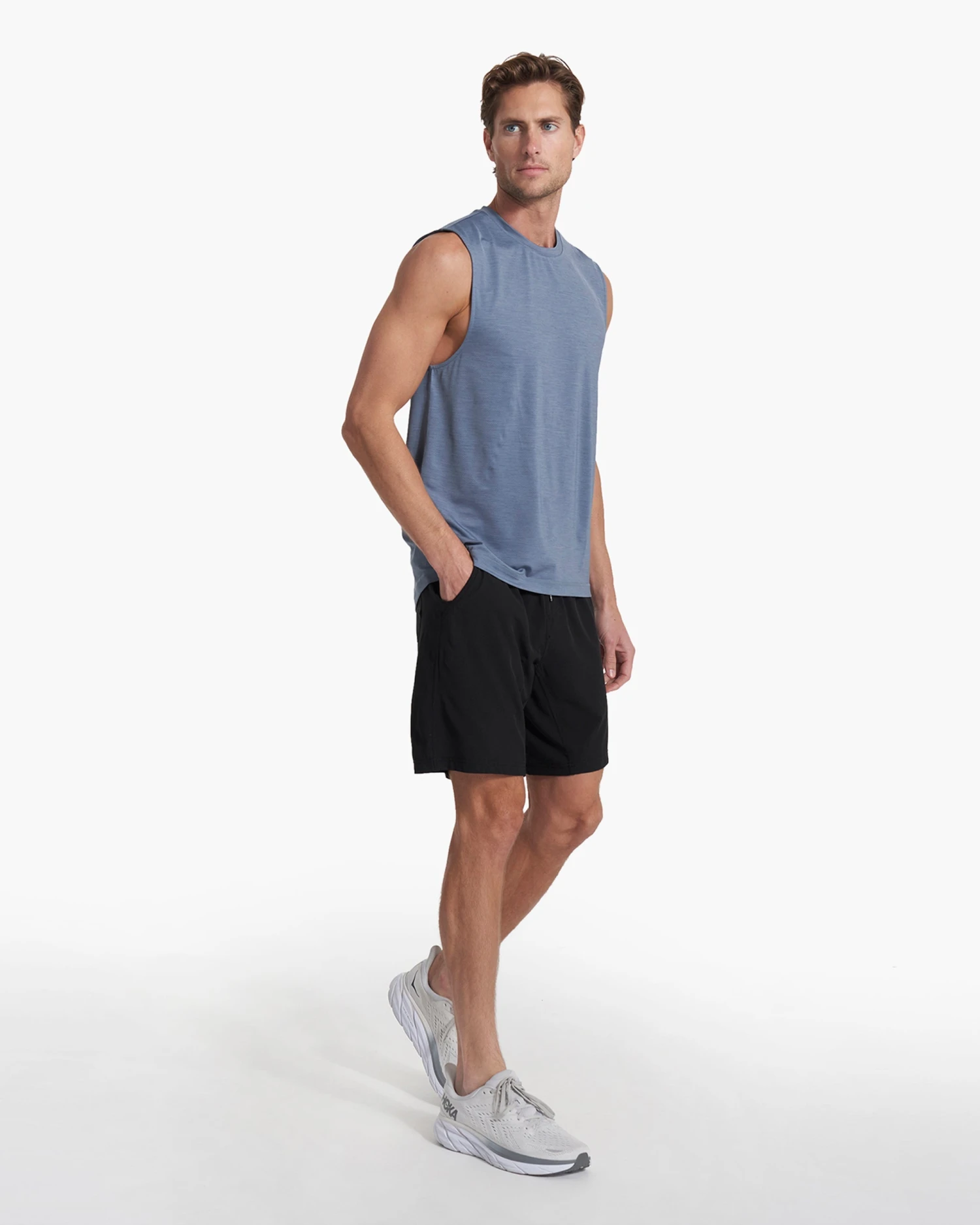 Zephyr Muscle Tee | Light Azure Heather 6 Zephyr Muscle Tee | Light Azure Heather - Image 6