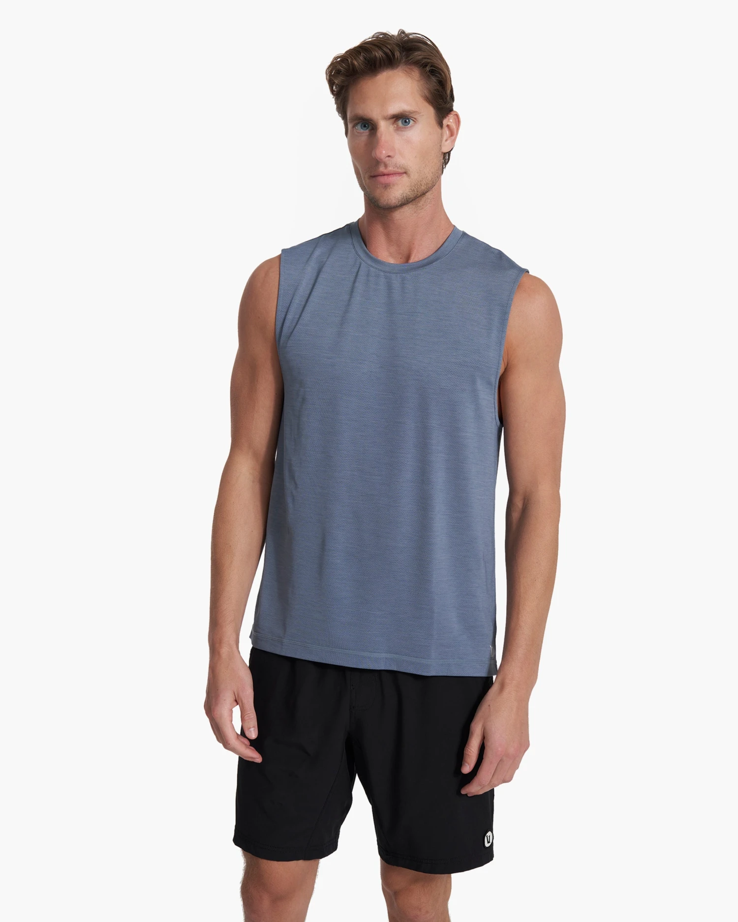 Zephyr Muscle Tee | Light Azure Heather 2 Zephyr Muscle Tee | Light Azure Heather - Image 2