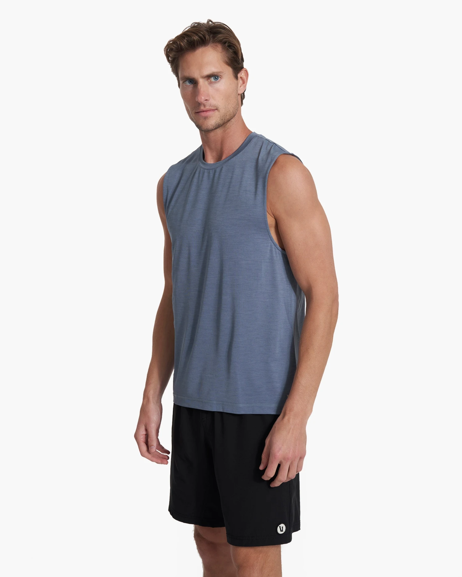 Zephyr Muscle Tee | Light Azure Heather 3 Zephyr Muscle Tee | Light Azure Heather - Image 3