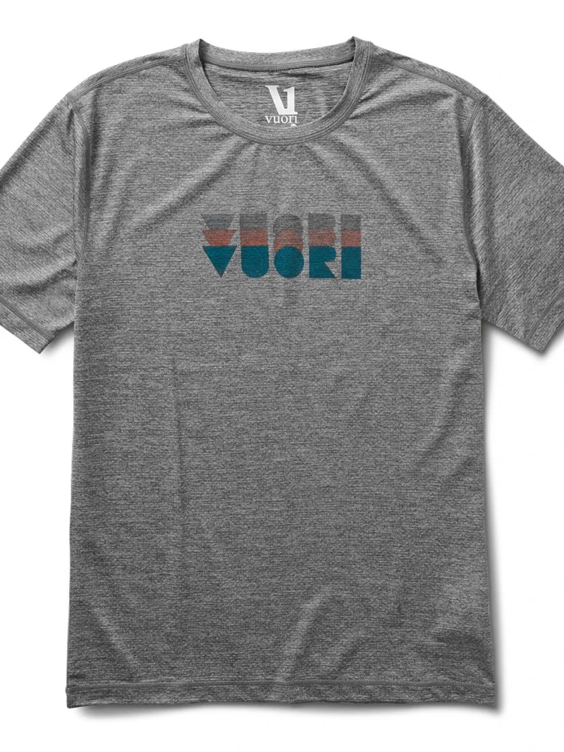Layered Vuori Tech Tee | Heather Grey