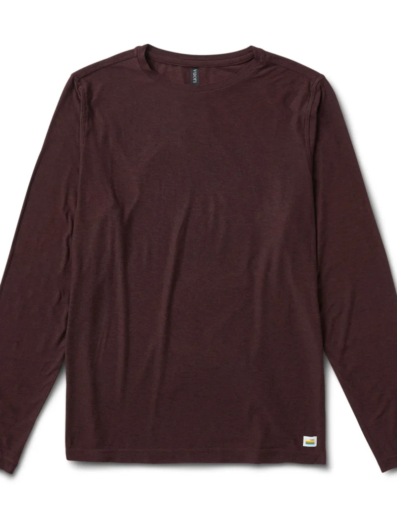 Long-Sleeve Strato Tech Tee | Oxblood Heather