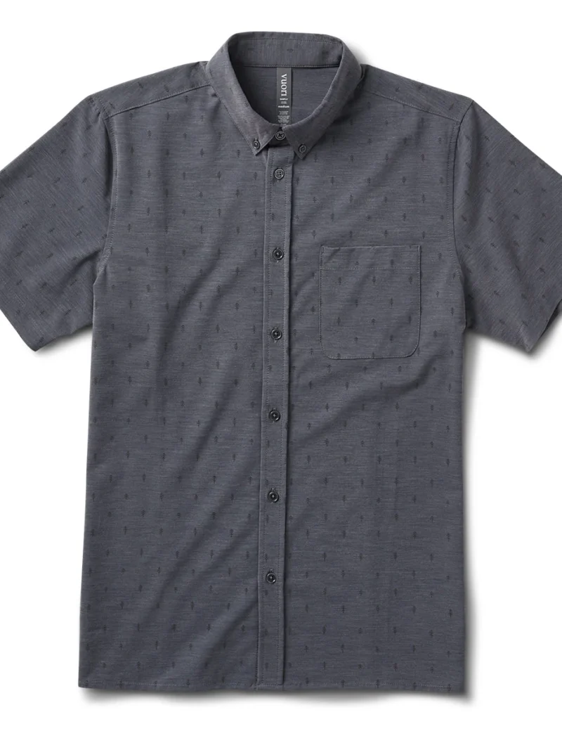 Short-Sleeve Bridge Button Down | Charcoal Tree