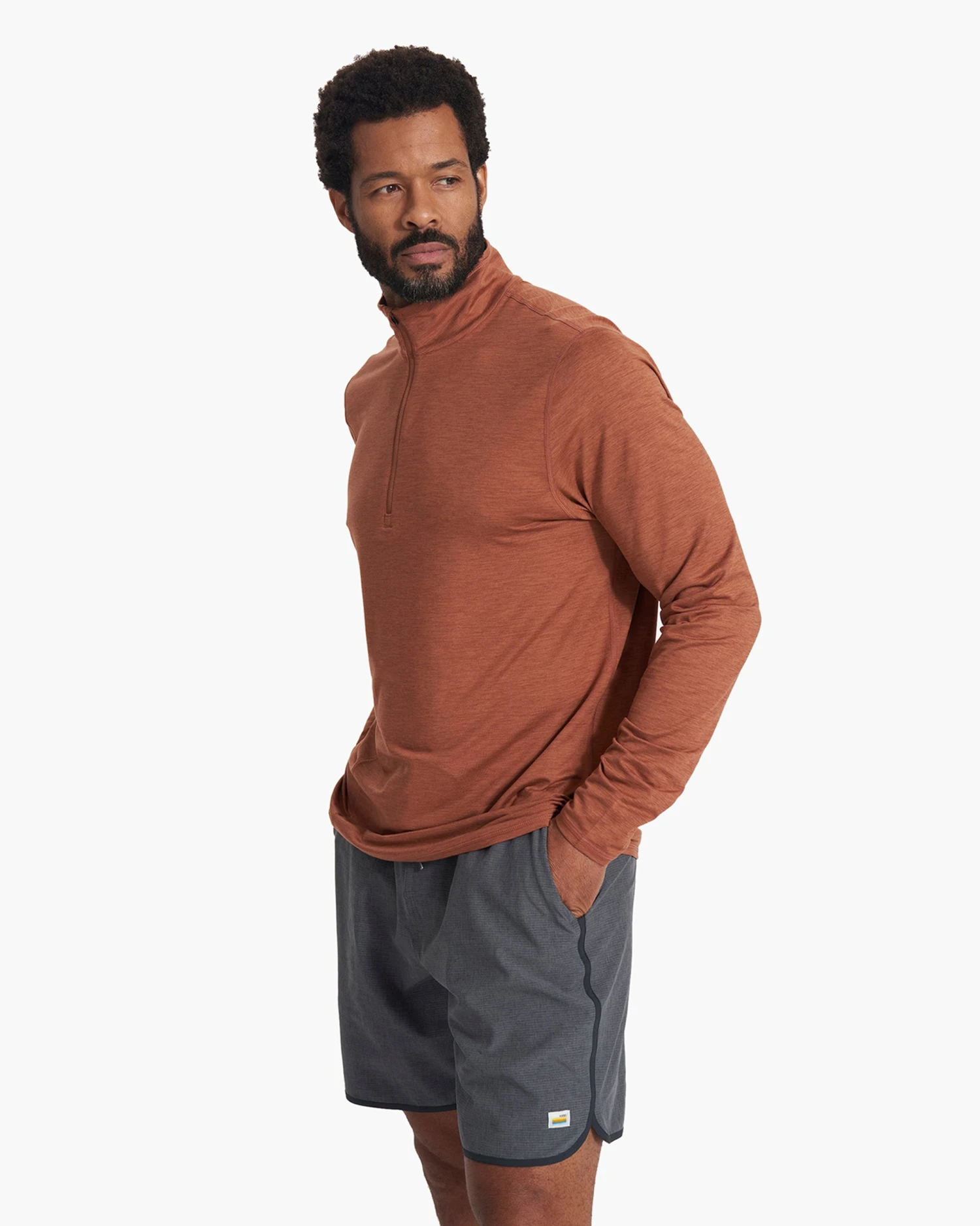 Ease Performance Half Zip | Copper Heather 4 Ease Performance Half Zip | Copper Heather - Image 4