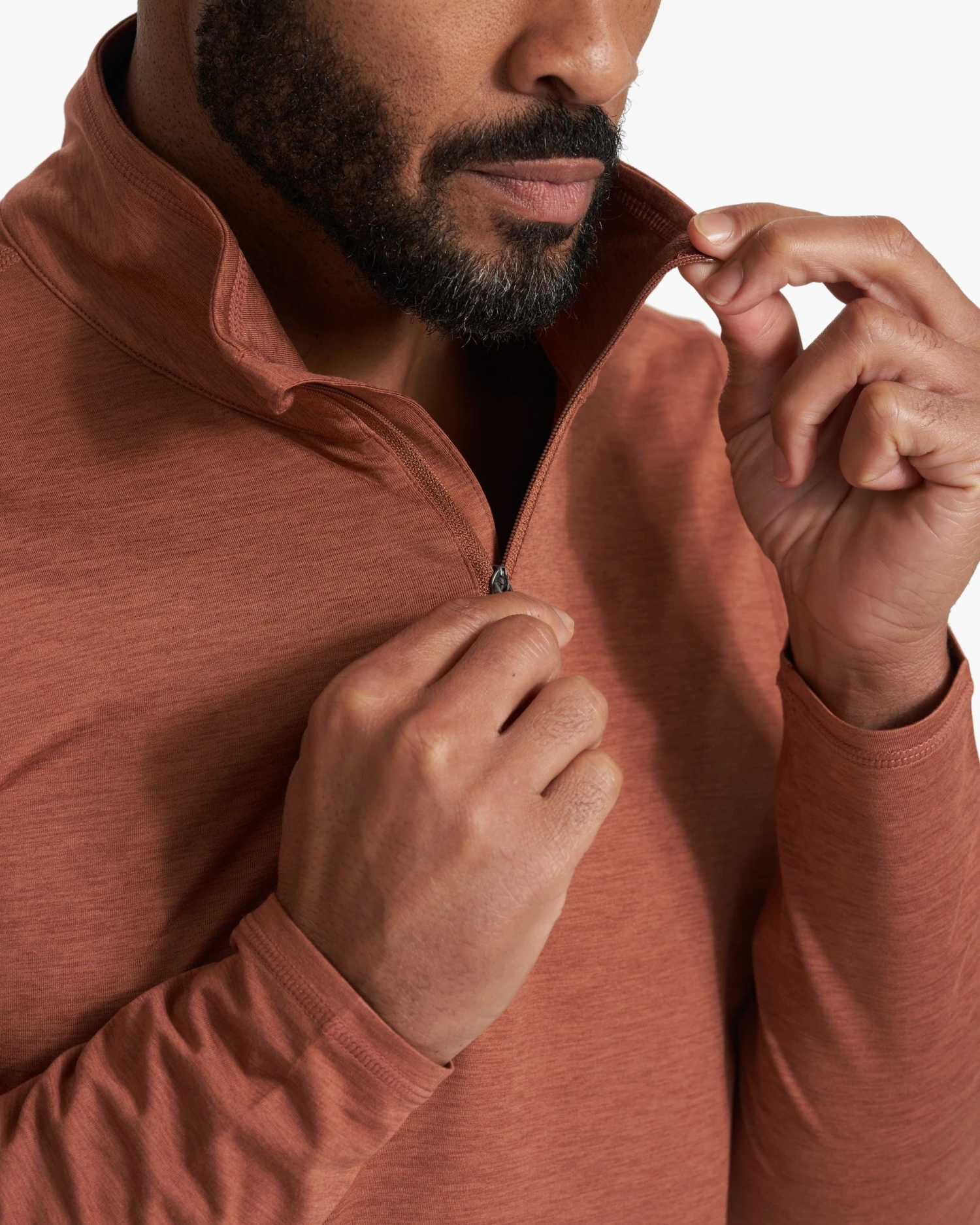 Ease Performance Half Zip | Copper Heather 3 Ease Performance Half Zip | Copper Heather - Image 3
