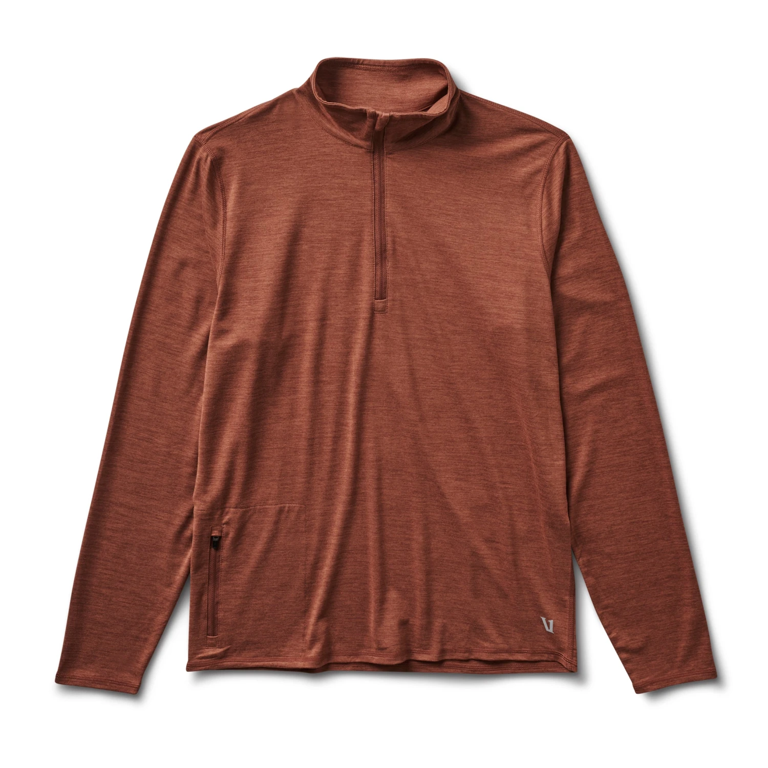 Ease Performance Half Zip | Dark Terracotta Heather 1 Ease Performance Half Zip | Dark Terracotta Heather