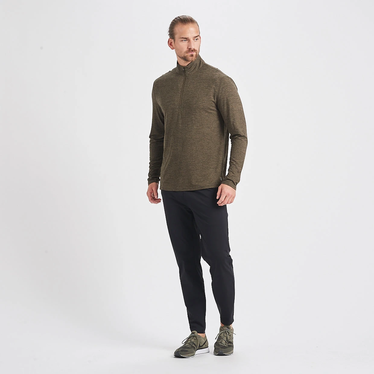 Ease Performance Half Zip | Evergreen Heather 5 Ease Performance Half Zip | Evergreen Heather - Image 5