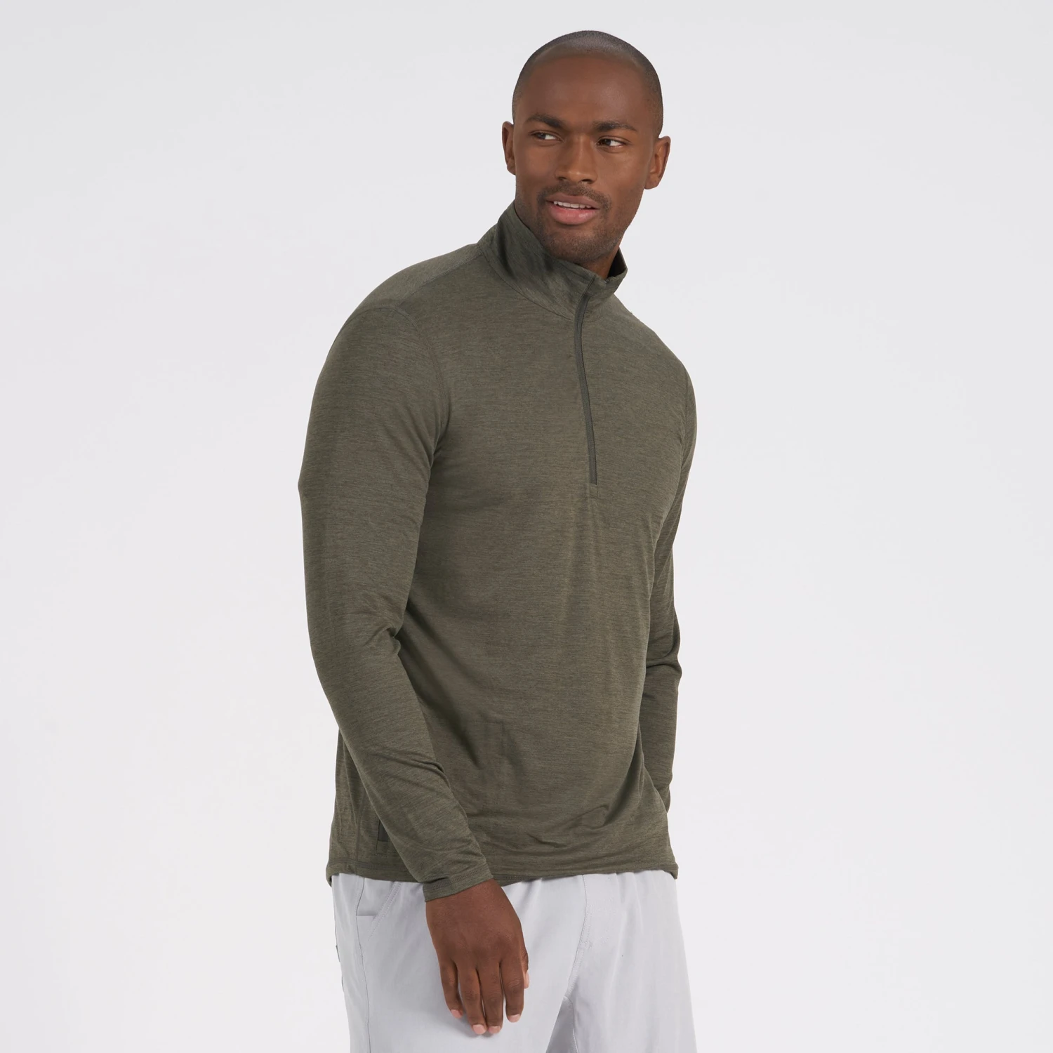 Ease Performance Half Zip | Oregano Heather 3 Ease Performance Half Zip | Oregano Heather - Image 3