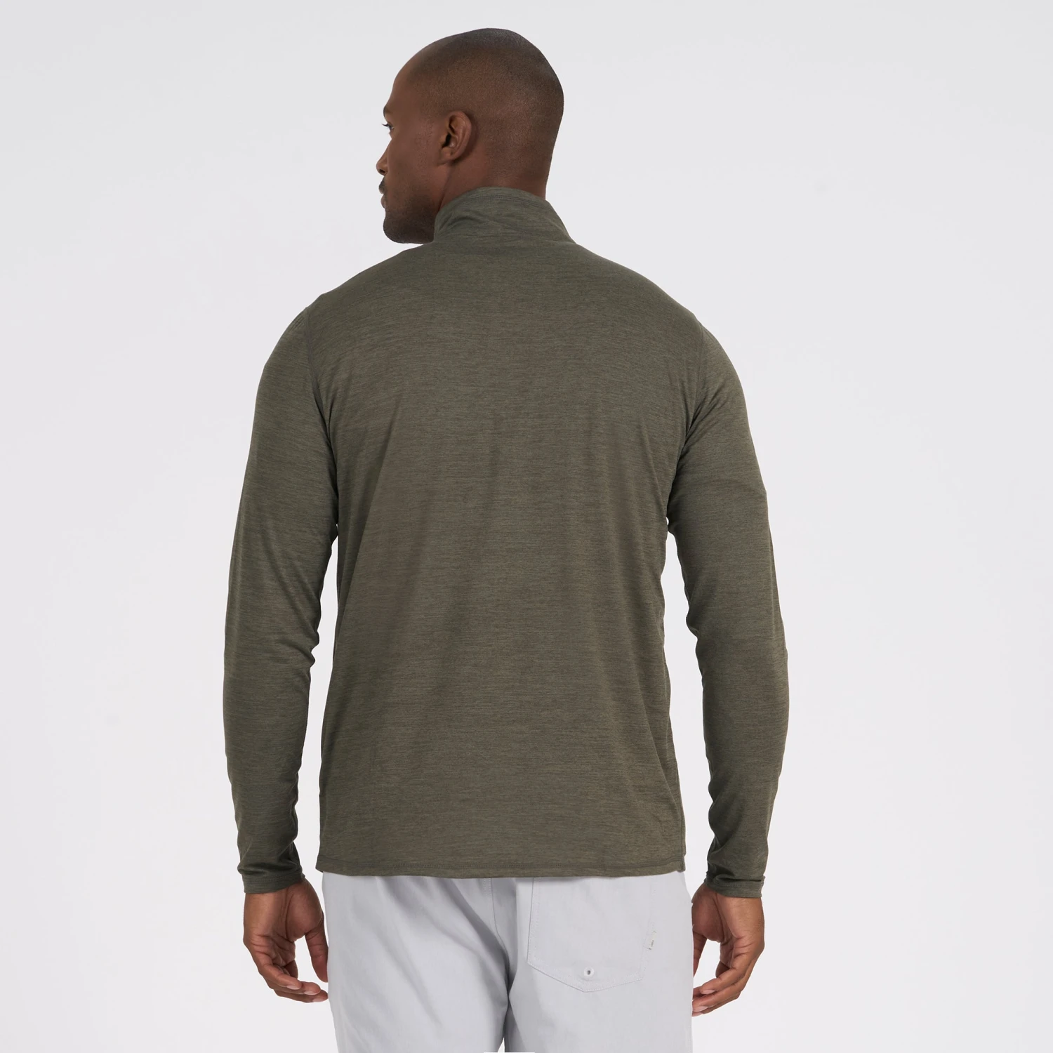 Ease Performance Half Zip | Oregano Heather 4 Ease Performance Half Zip | Oregano Heather - Image 4