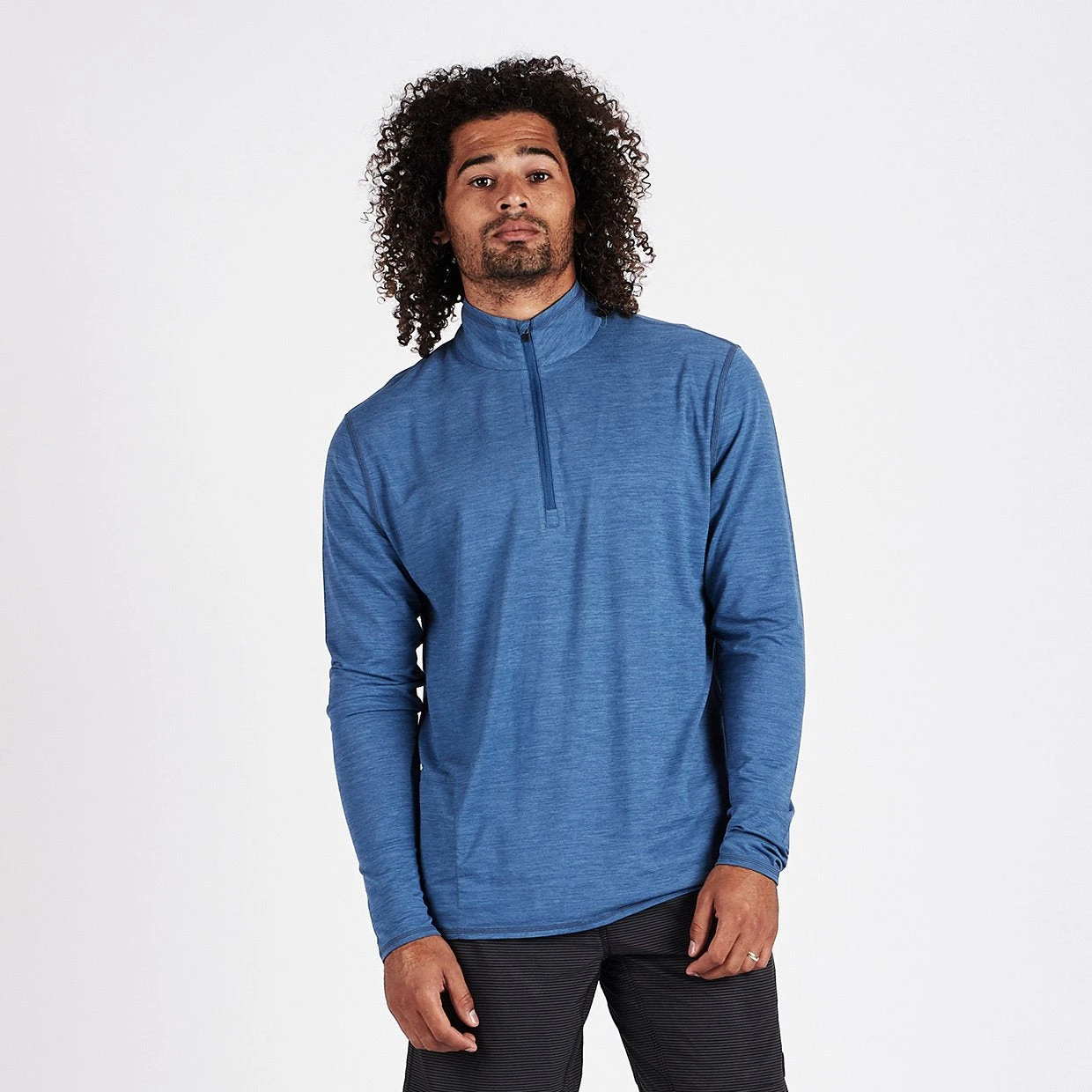 Ease Performance Half Zip | Sea Heather 2 Ease Performance Half Zip | Sea Heather - Image 2