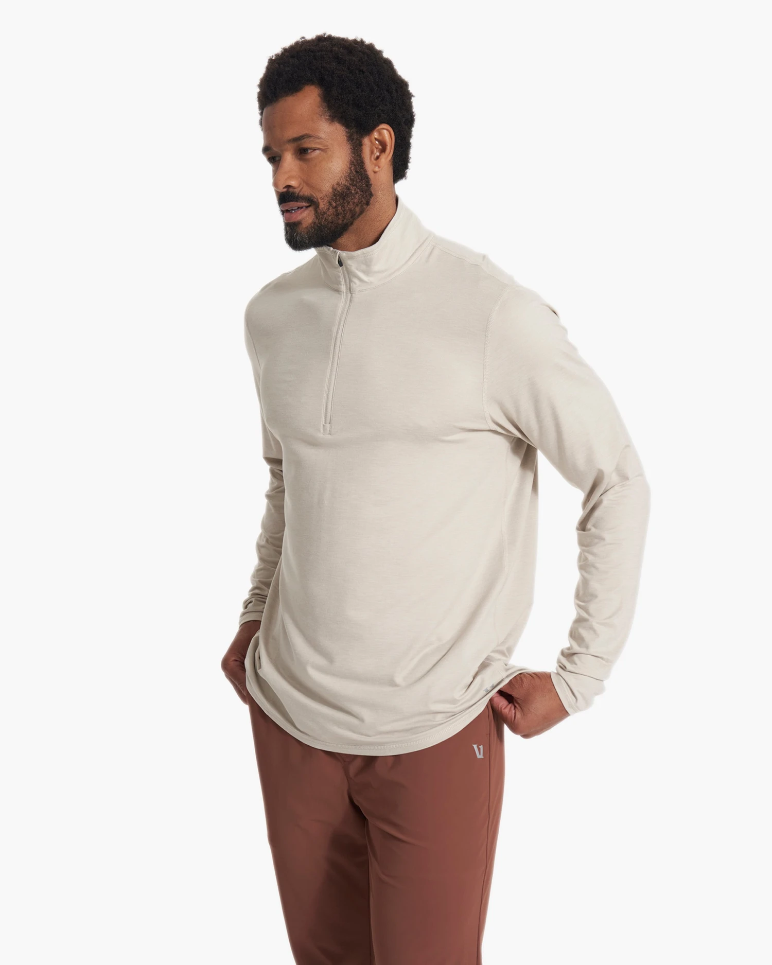 Ease Performance Half Zip | Suede Heather 4 Ease Performance Half Zip | Suede Heather - Image 4