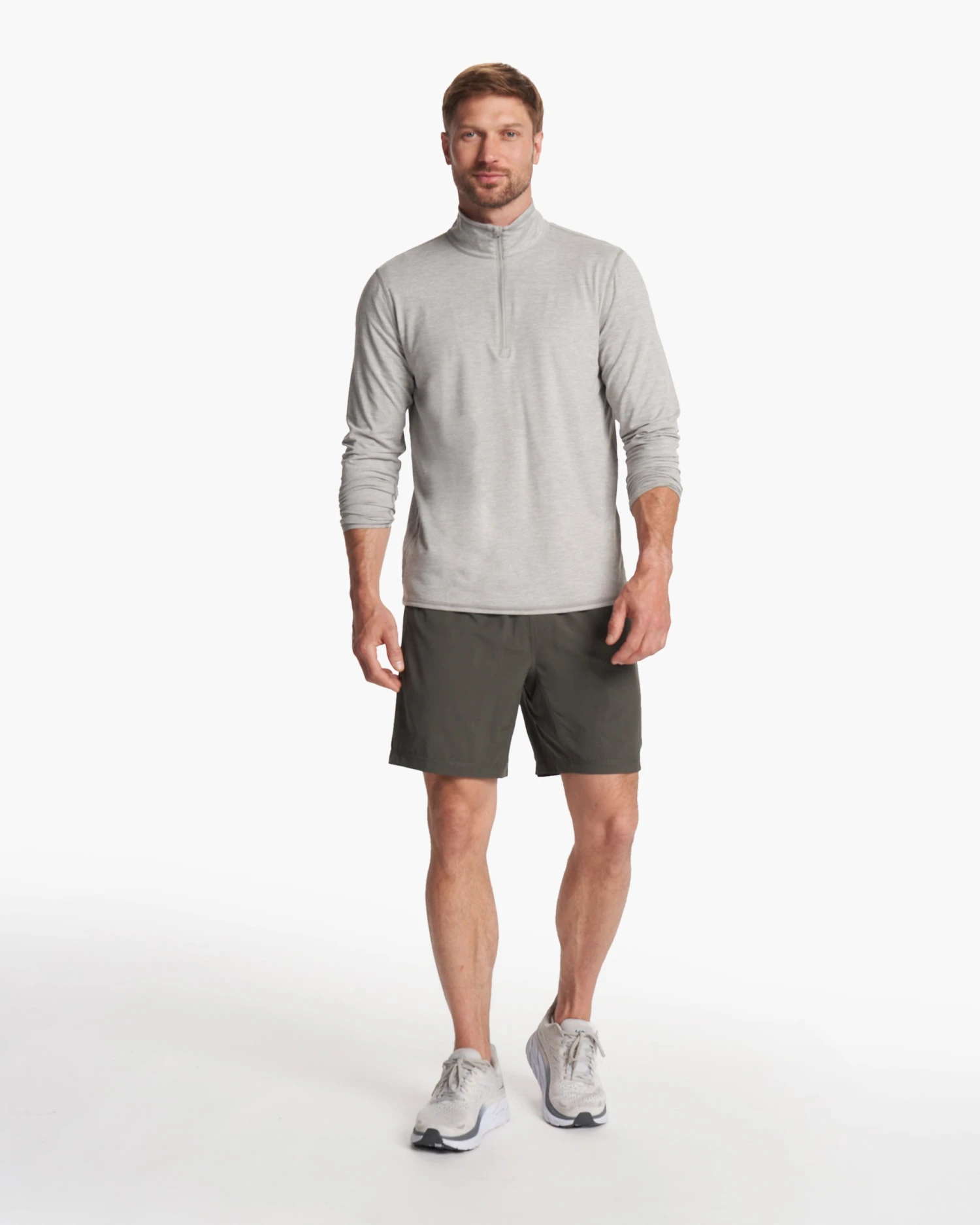 Ease Performance Half Zip | Light Heather Grey 5 Ease Performance Half Zip | Light Heather Grey - Image 5