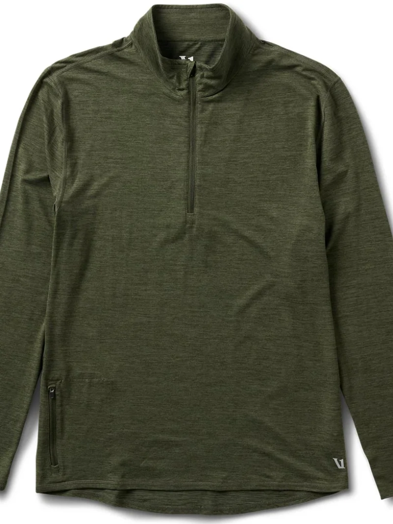 Ease Performance Half Zip | Moss Heather