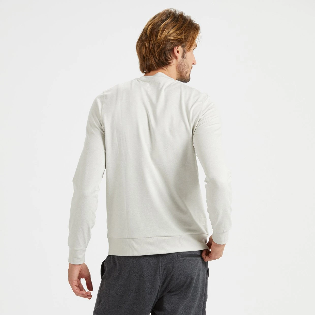 Ponto Performance Crew | Dove Grey Heather 4 Ponto Performance Crew | Dove Grey Heather - Image 4