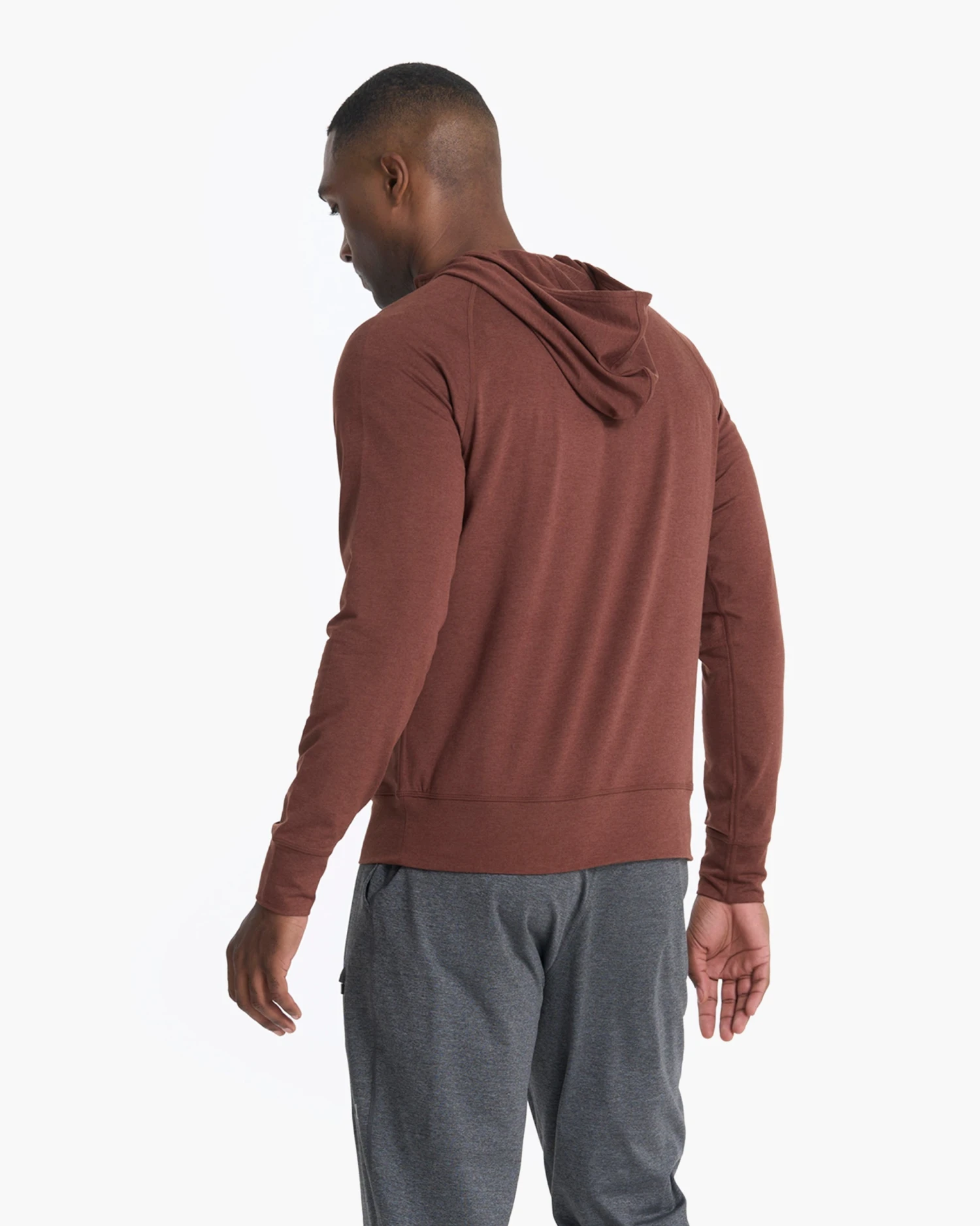 Ponto Performance Half Zip Hoodie | Cedar Heather 5 Ponto Performance Half Zip Hoodie | Cedar Heather - Image 5
