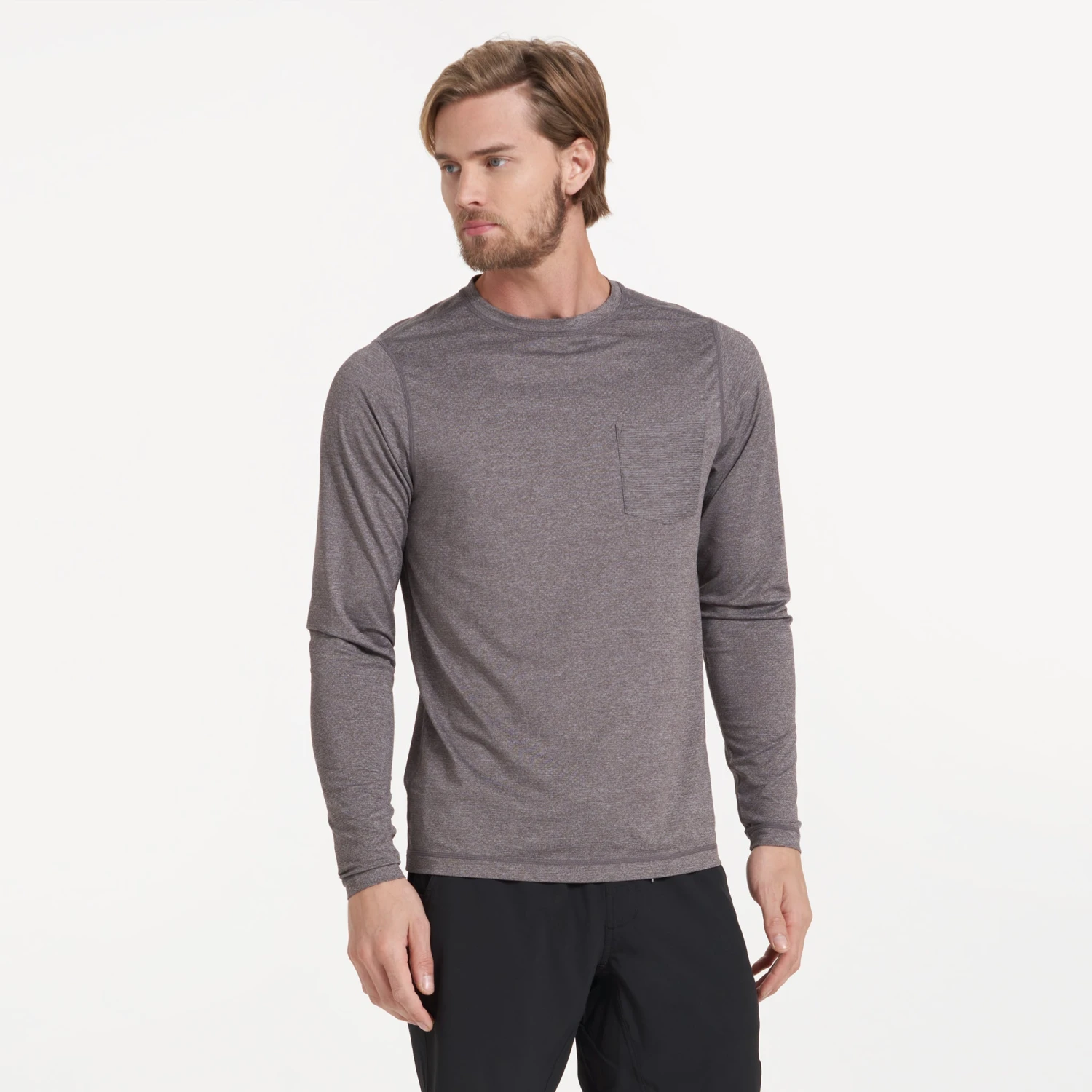 Long-Sleeve Tradewind Performance Tee | Quartz Heather 2 Long-Sleeve Tradewind Performance Tee | Quartz Heather - Image 2