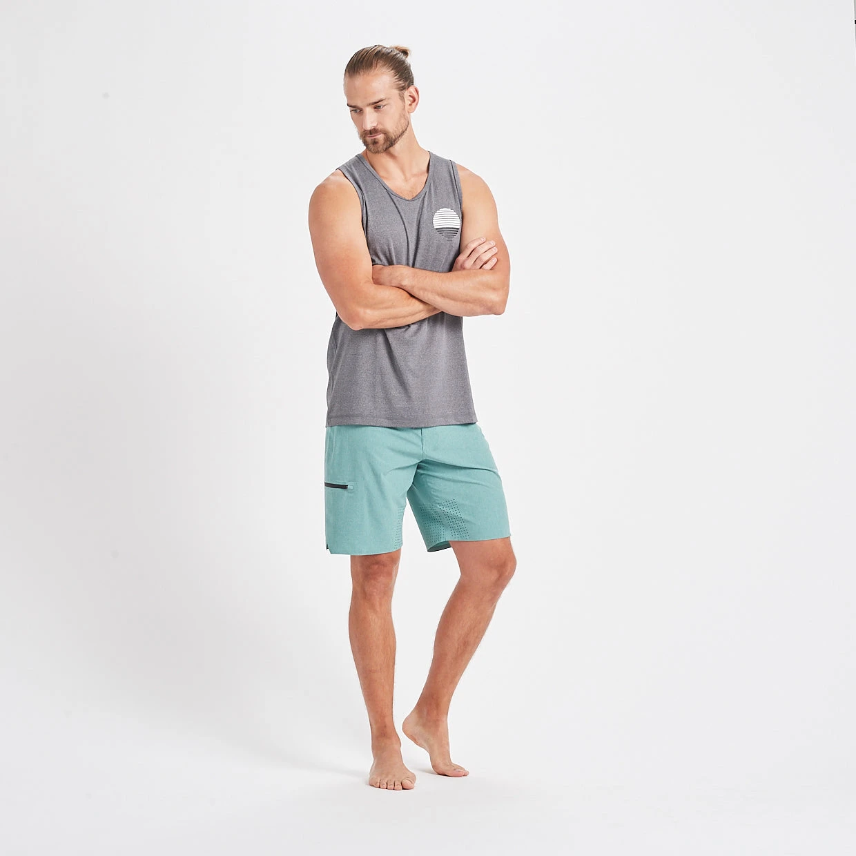 Sonic Seamless Boardshort | Aloe Linen Texture 6 Sonic Seamless Boardshort | Aloe Linen Texture - Image 6