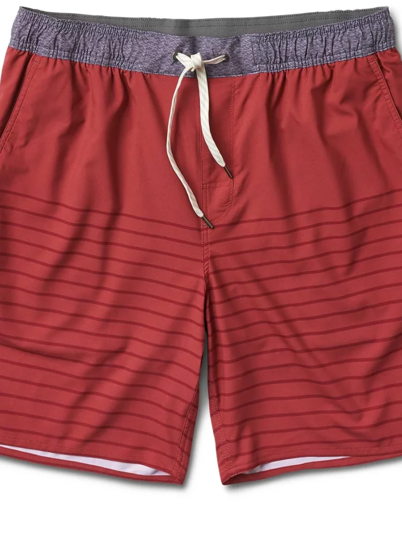 Trail Short | Deep Red Tonal Stripe