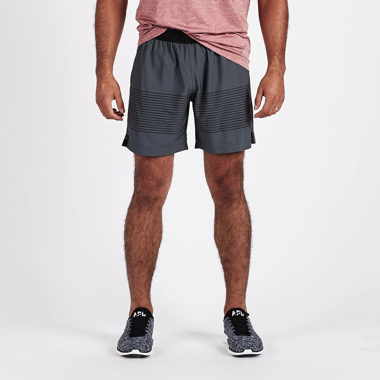 Rush Short | Charcoal Black Stripe 2 Rush Short | Charcoal Black Stripe - Image 2