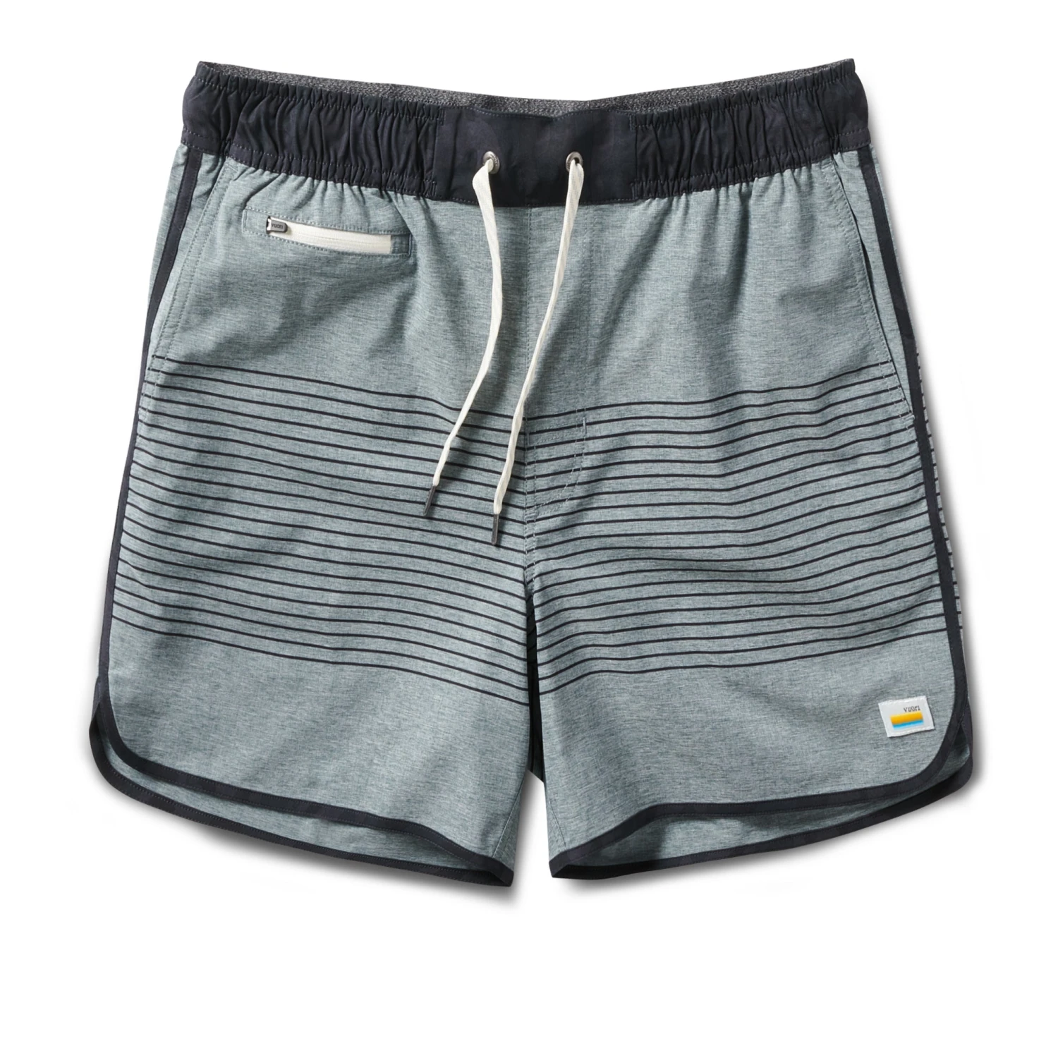 Banks Short 5" | Steel Blue Linen Texture Stripe 1 Banks Short 5" | Steel Blue Linen Texture Stripe