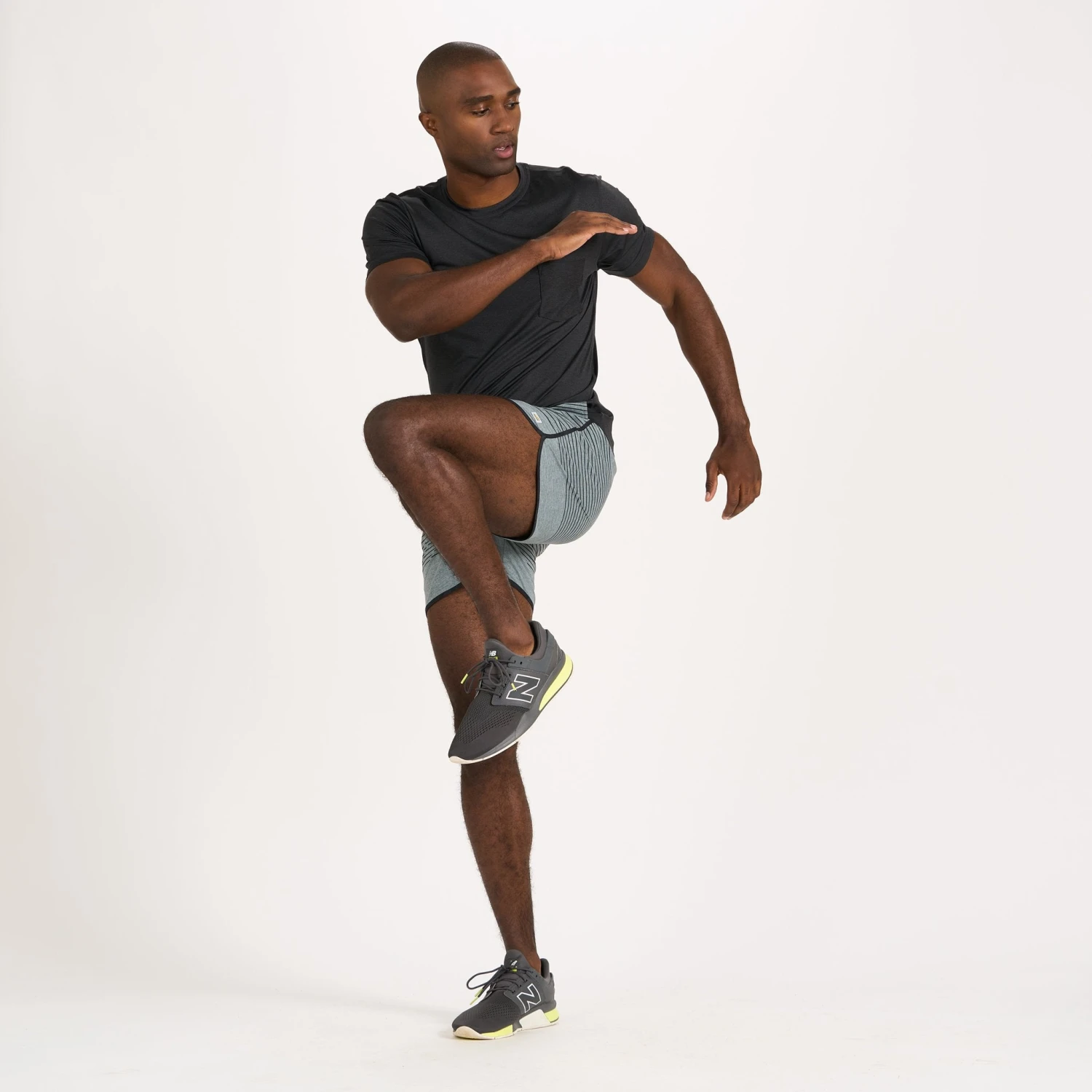 Banks Short 5" | Steel Blue Linen Texture Stripe 5 Banks Short 5" | Steel Blue Linen Texture Stripe - Image 5