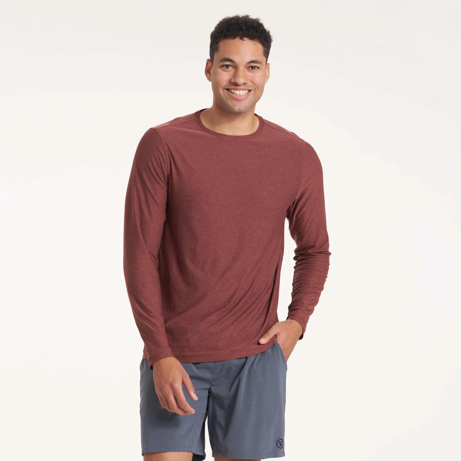 Long-Sleeve Strato Tech Tee | Cedar Heather 2 Long-Sleeve Strato Tech Tee | Cedar Heather - Image 2