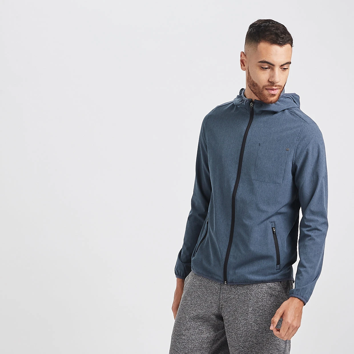 Outdoor Trainer Shell | Azure Linen Texture 2 Outdoor Trainer Shell | Azure Linen Texture - Image 2