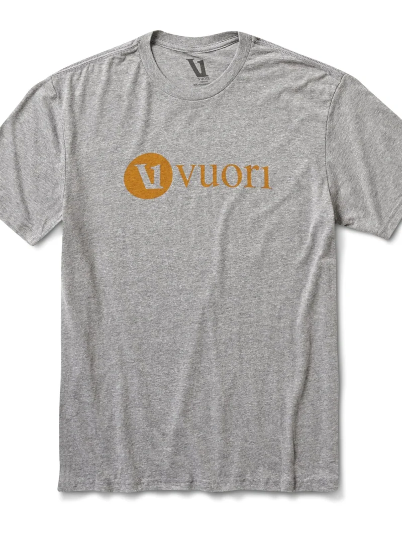 V1 Vuori Wordmark Logo Tee | Heather Grey / Flax
