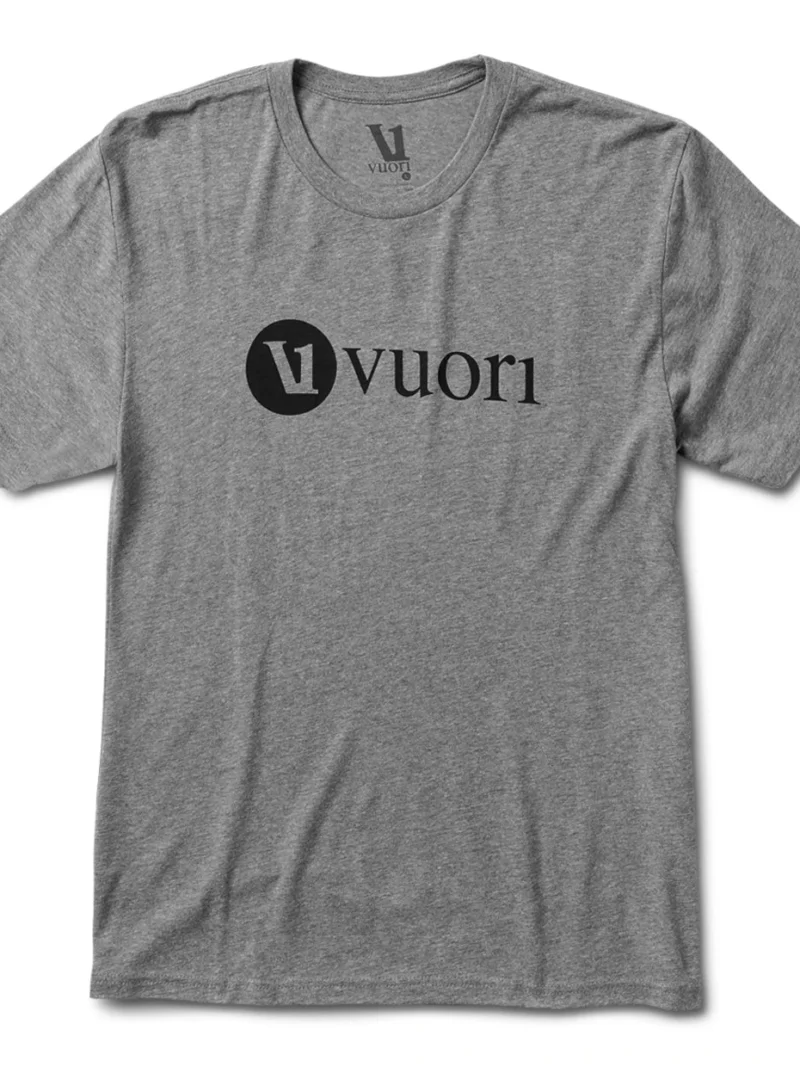 V1 Vuori Wordmark Logo Tee | Heather Grey