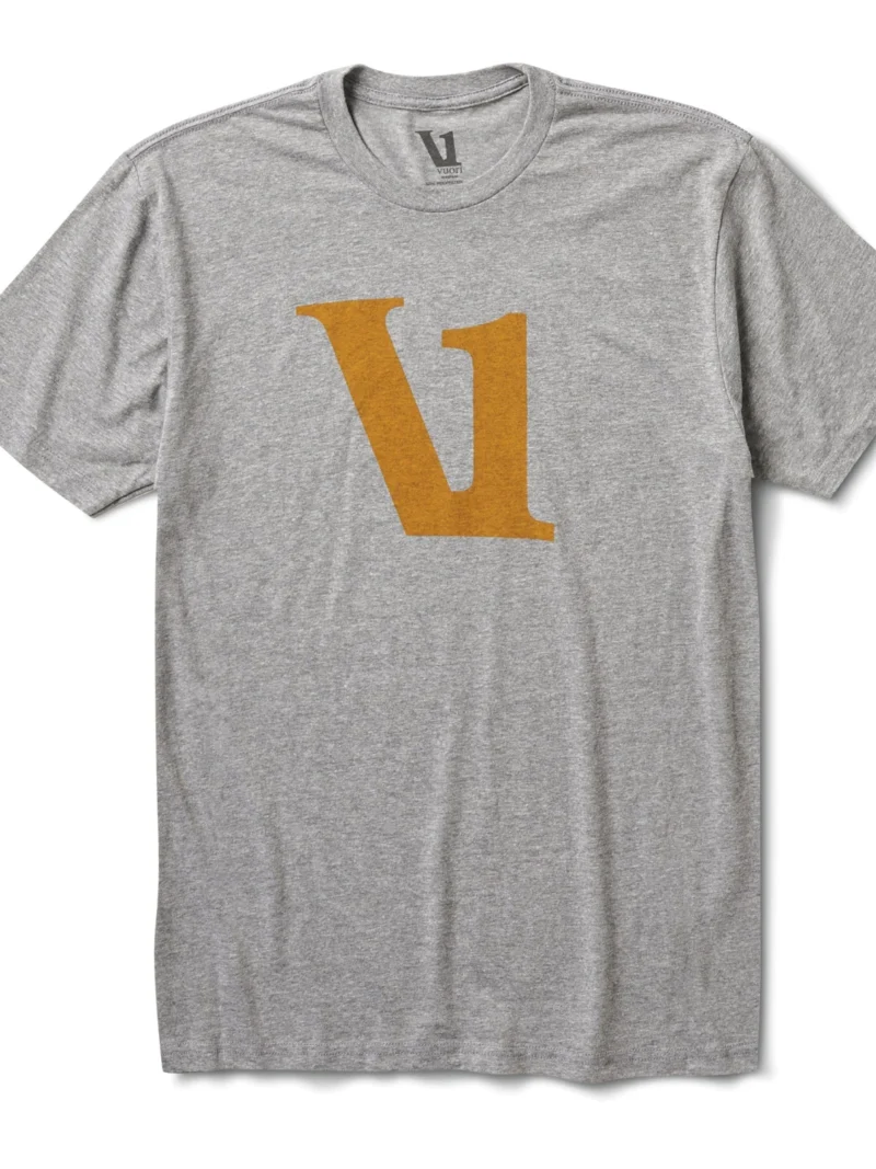 V1 Logo Tee | Heather Grey / Flax