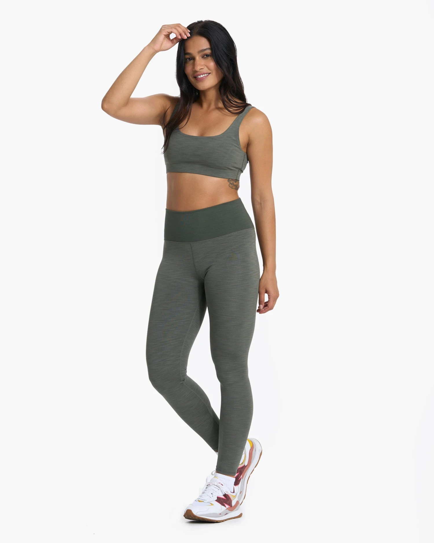 Lux Rib Daily Bra | Dusty Pine Heather 6 Lux Rib Daily Bra | Dusty Pine Heather - Image 6