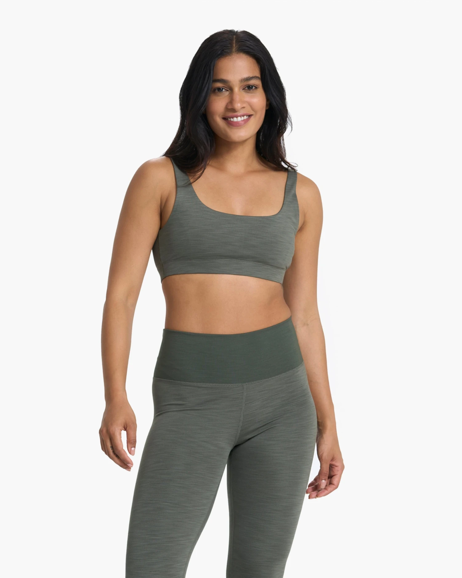 Lux Rib Daily Bra | Dusty Pine Heather 3 Lux Rib Daily Bra | Dusty Pine Heather - Image 3