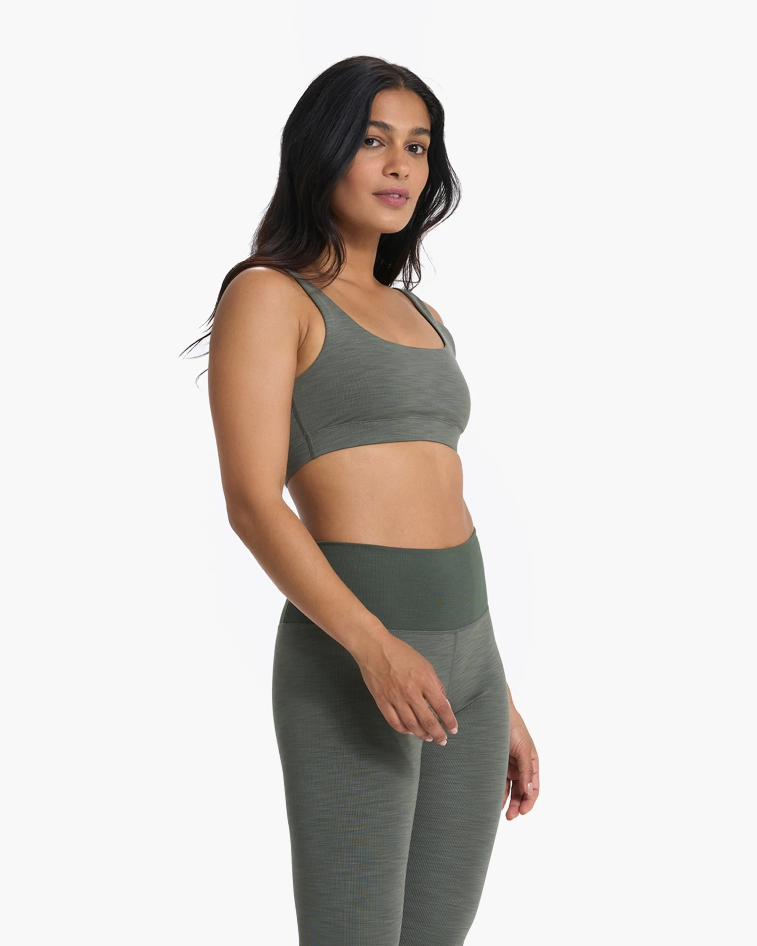 Lux Rib Daily Bra | Dusty Pine Heather 4 Lux Rib Daily Bra | Dusty Pine Heather - Image 4