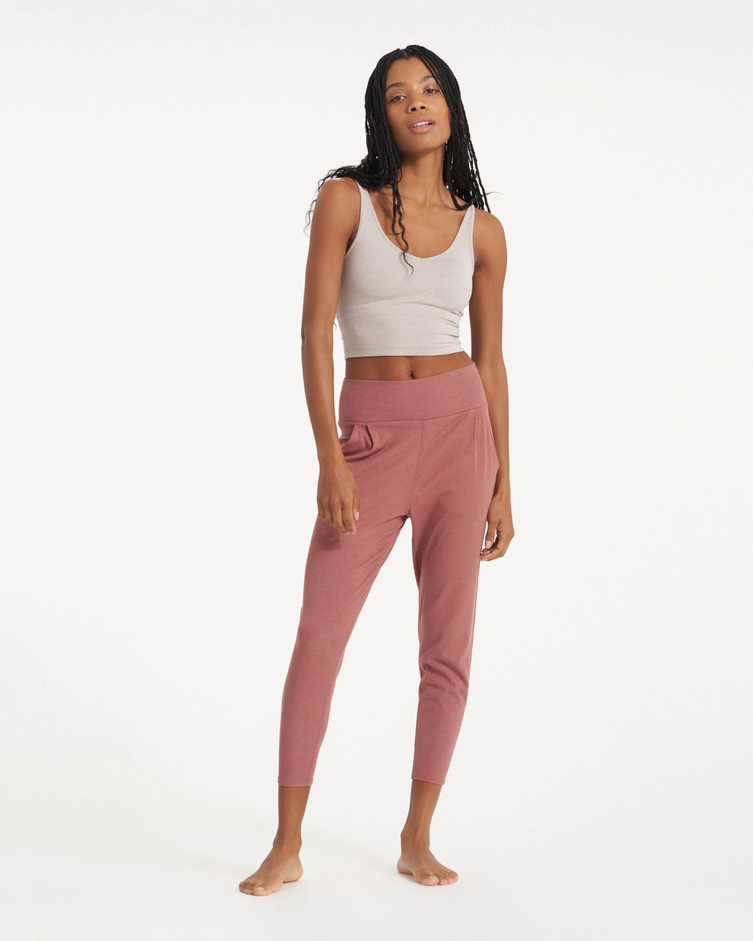 Halo Performance Crop | Oyster Heather 5 Halo Performance Crop | Oyster Heather - Image 5