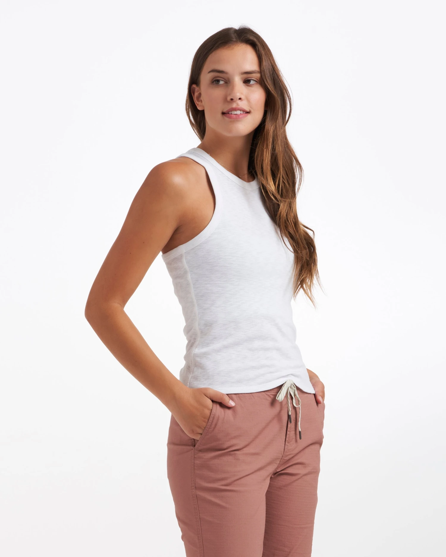 Sunrise High Neck Tank | White 1 Sunrise High Neck Tank | White