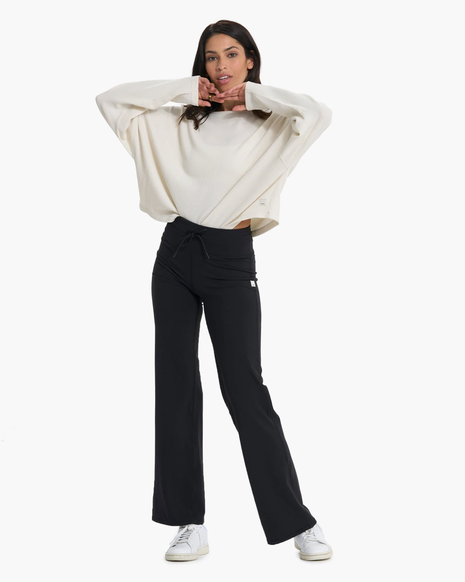 Slouchy Waffle Crew | Natural 5 Slouchy Waffle Crew | Natural - Image 5