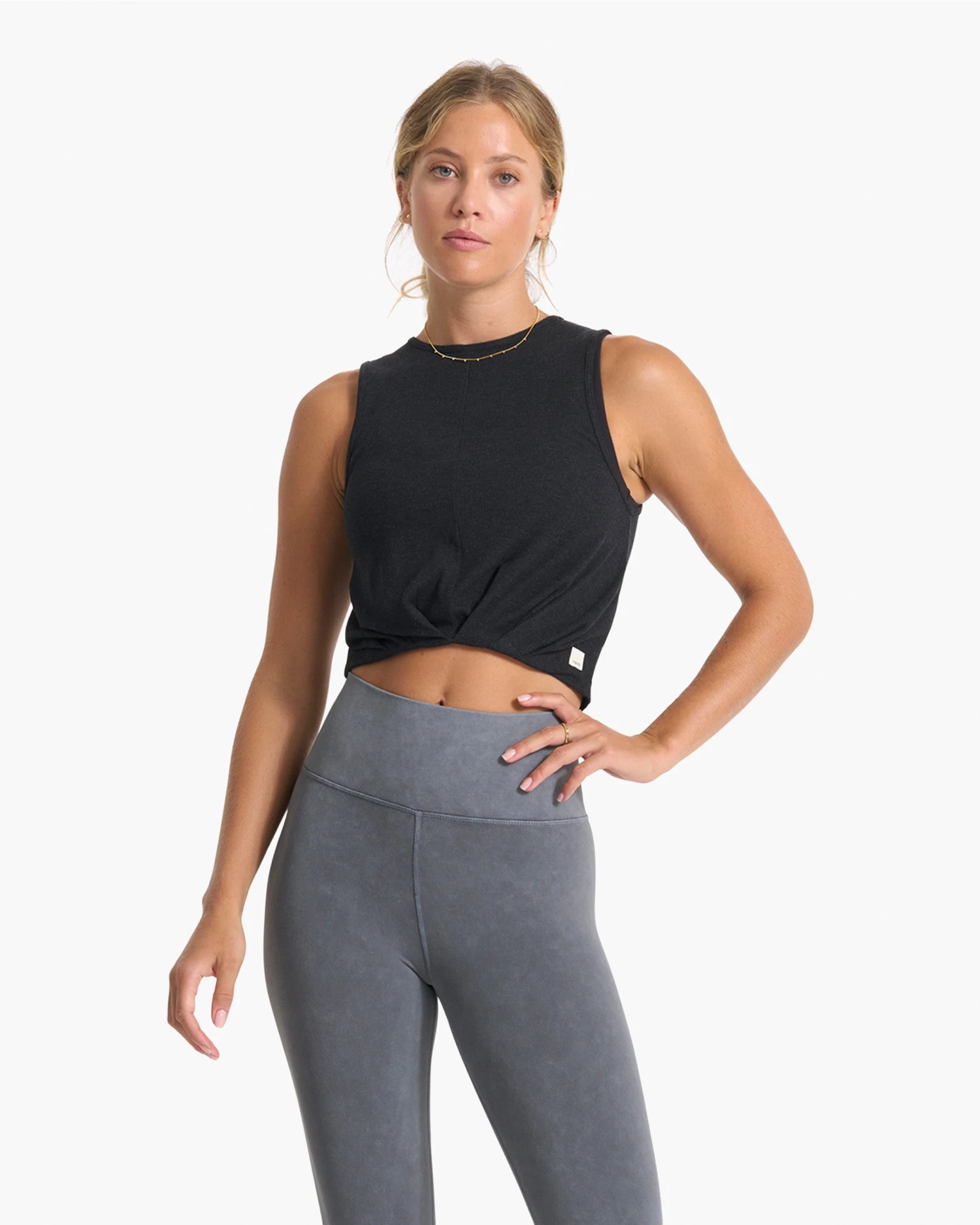 Cove High Neck Tank | Black Heather 6 Cove High Neck Tank | Black Heather - Image 6