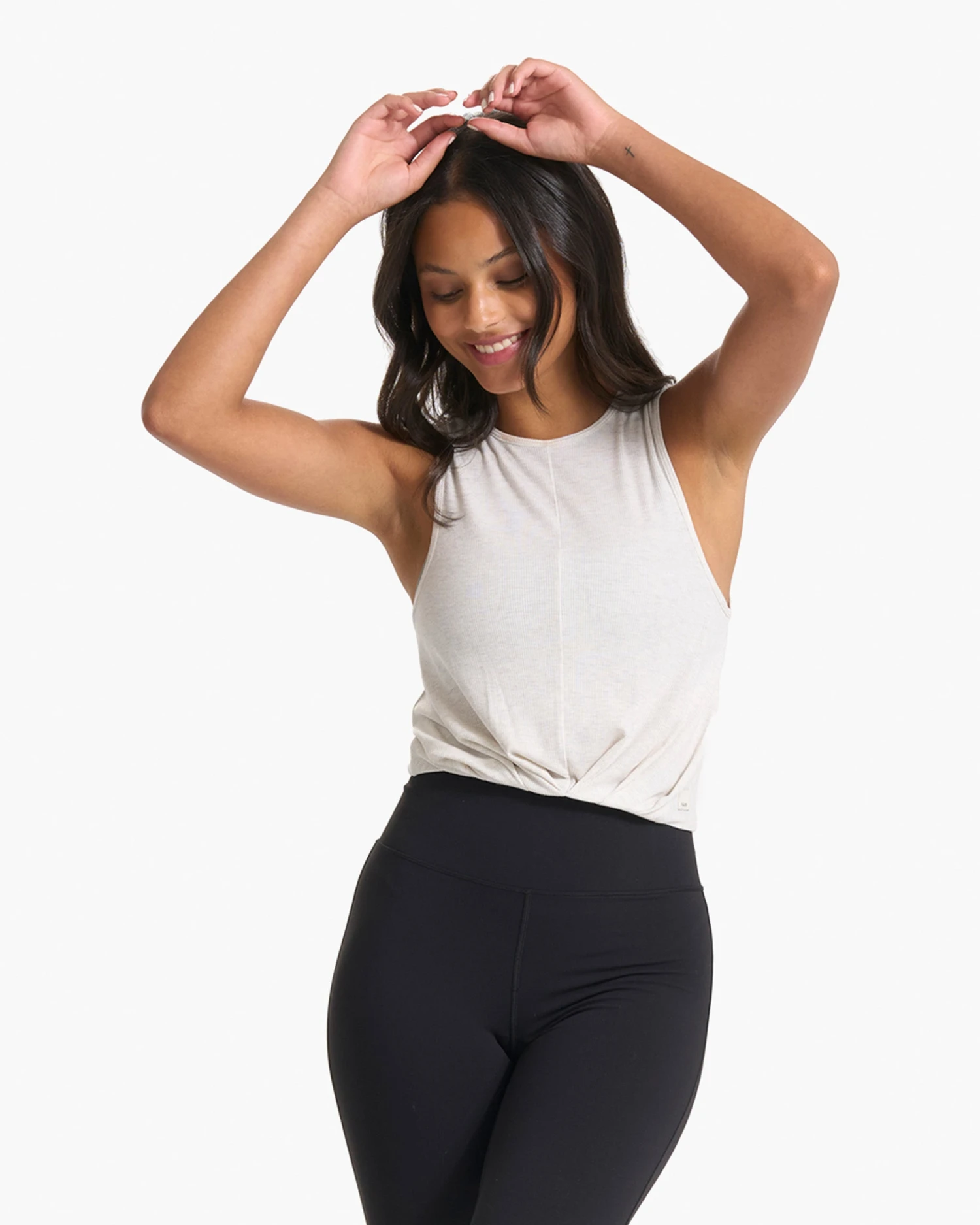 Cove High Neck Tank | White Heather 2 Cove High Neck Tank | White Heather - Image 2