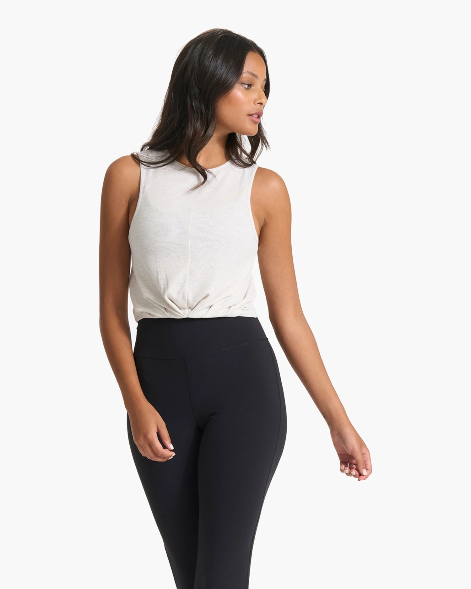 Cove High Neck Tank | White Heather 1 Cove High Neck Tank | White Heather