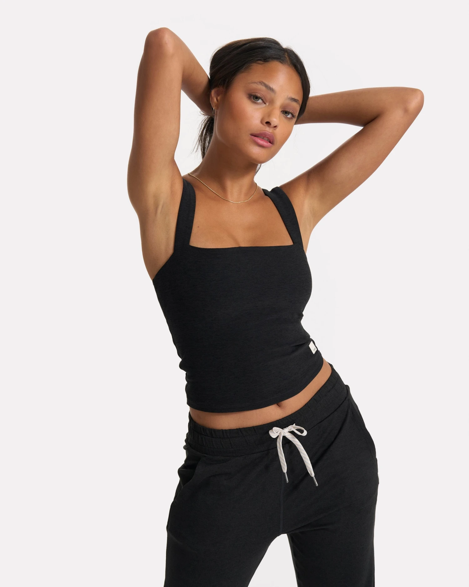 Elevation Square Neck Tank | Black Heather 2 Elevation Square Neck Tank | Black Heather - Image 2