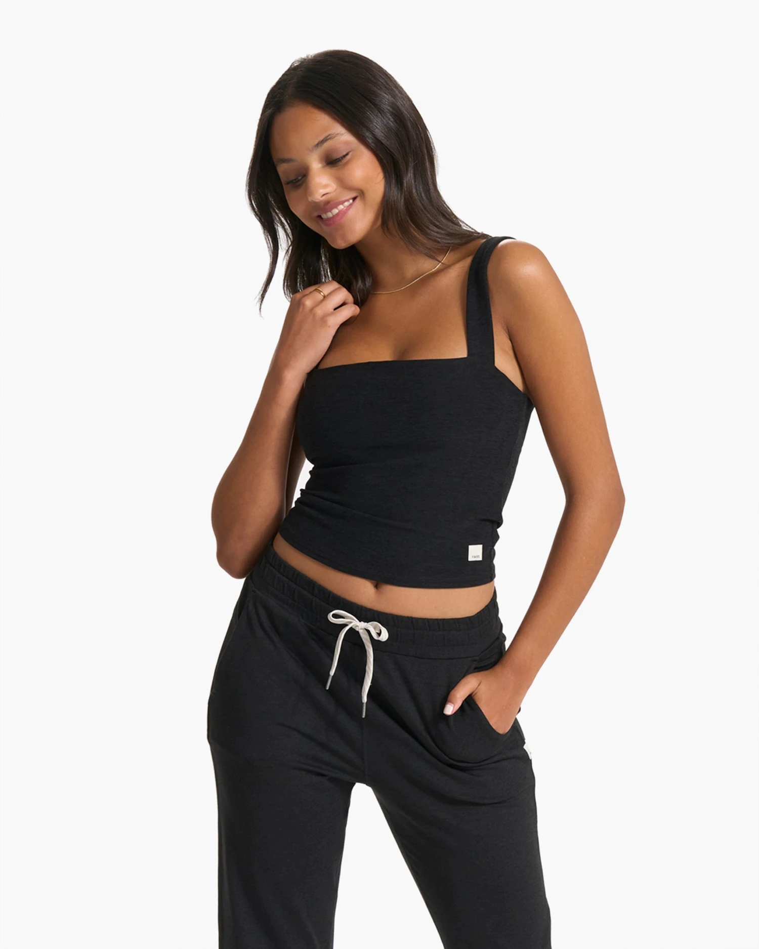 Elevation Square Neck Tank | Black Heather 4 Elevation Square Neck Tank | Black Heather - Image 4