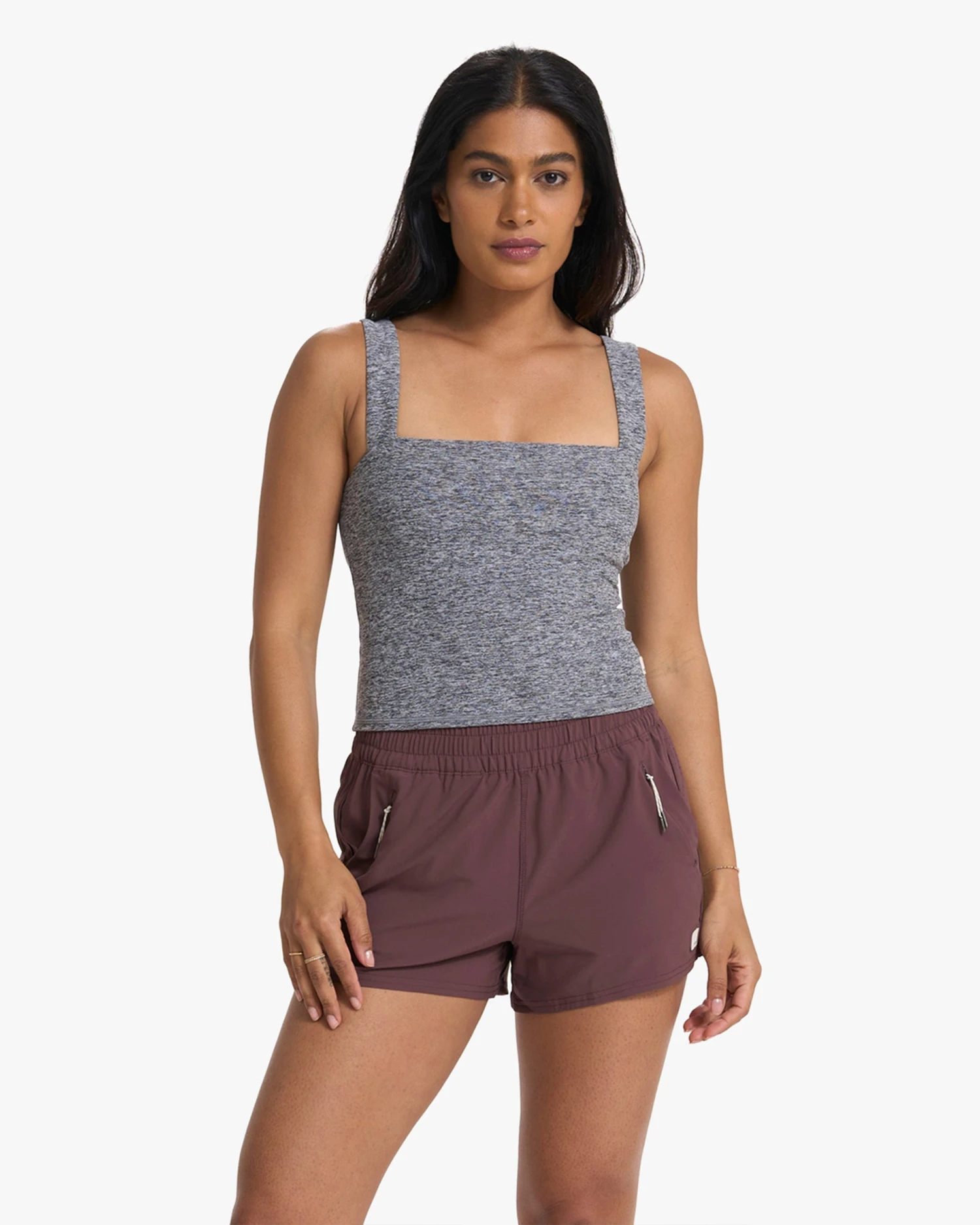 Elevation Square Neck Tank | Heather Grey 1 Elevation Square Neck Tank | Heather Grey