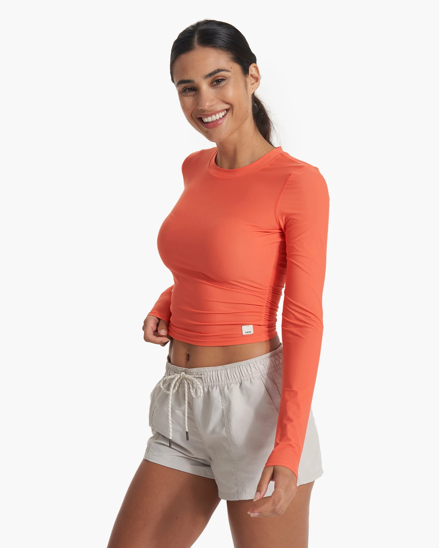 Long Sleeve Dune Crew | Light Papaya 2 Long Sleeve Dune Crew | Light Papaya - Image 2