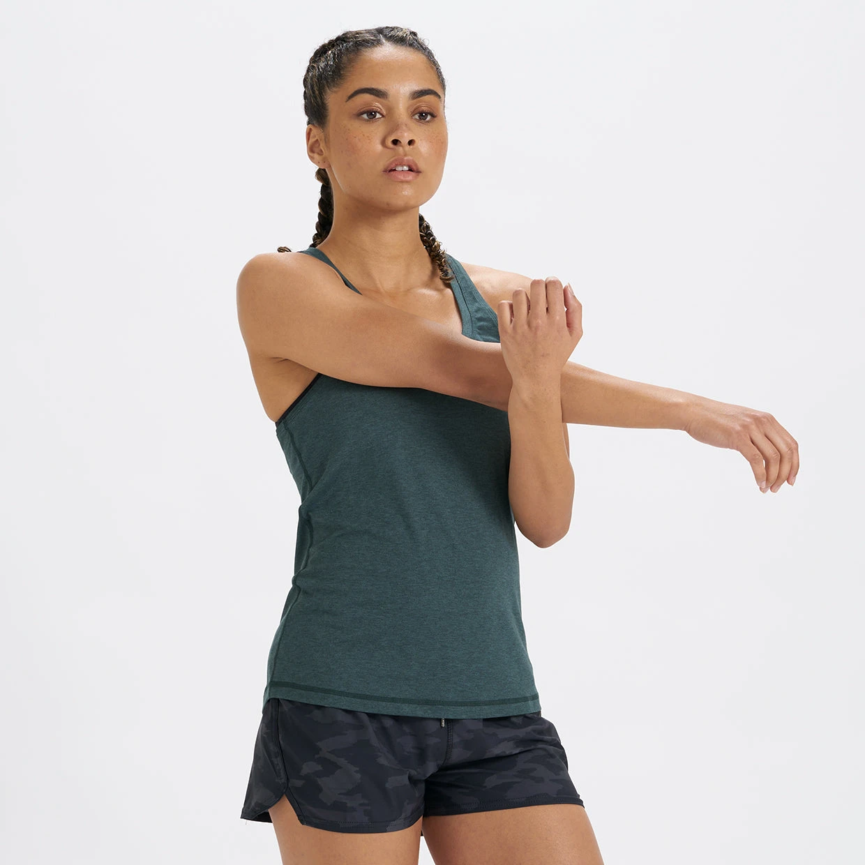 Lux Performance Tank | Beryl Heather 2 Lux Performance Tank | Beryl Heather - Image 2