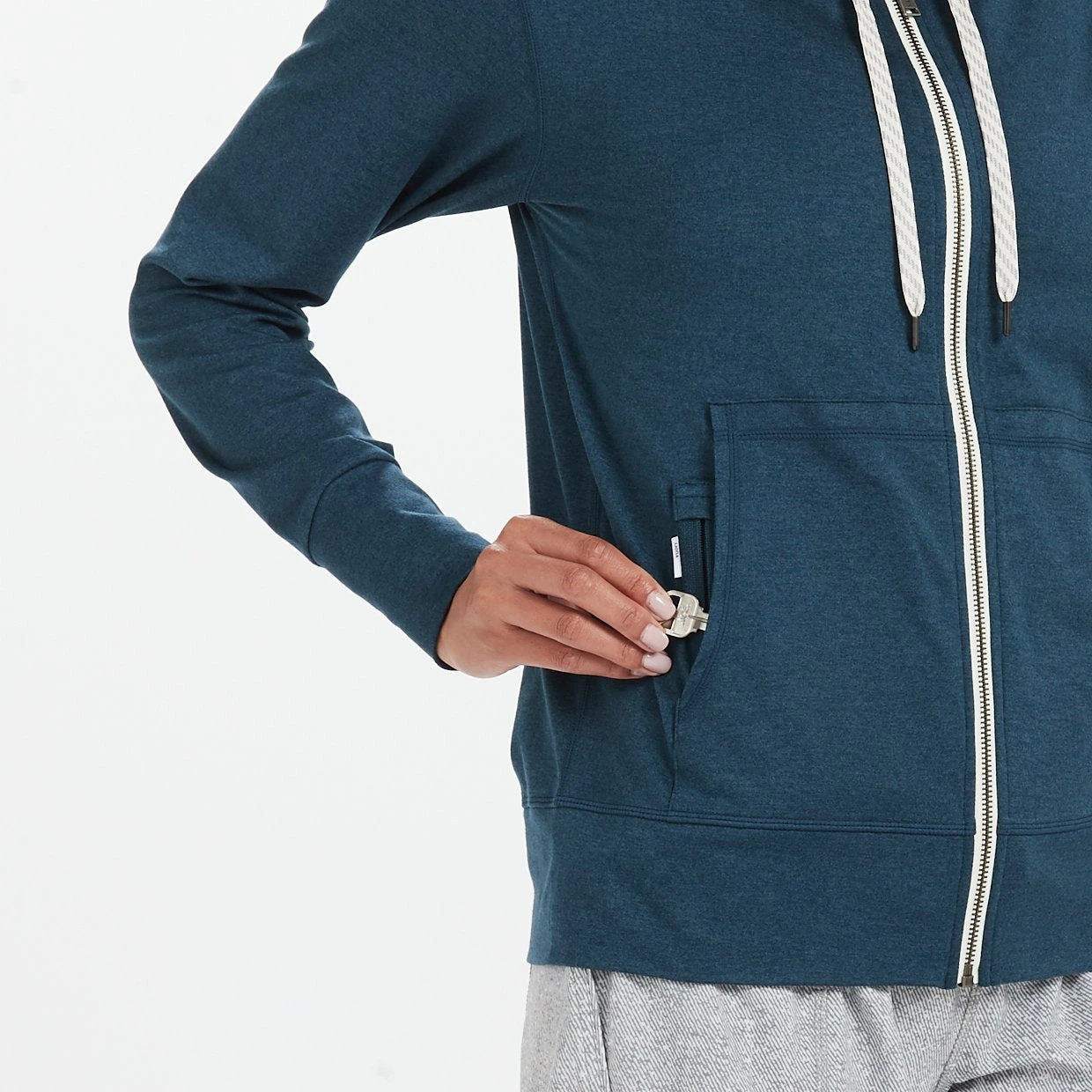 Halo Performance Hoodie | Indigo Heather 5 Halo Performance Hoodie | Indigo Heather - Image 5