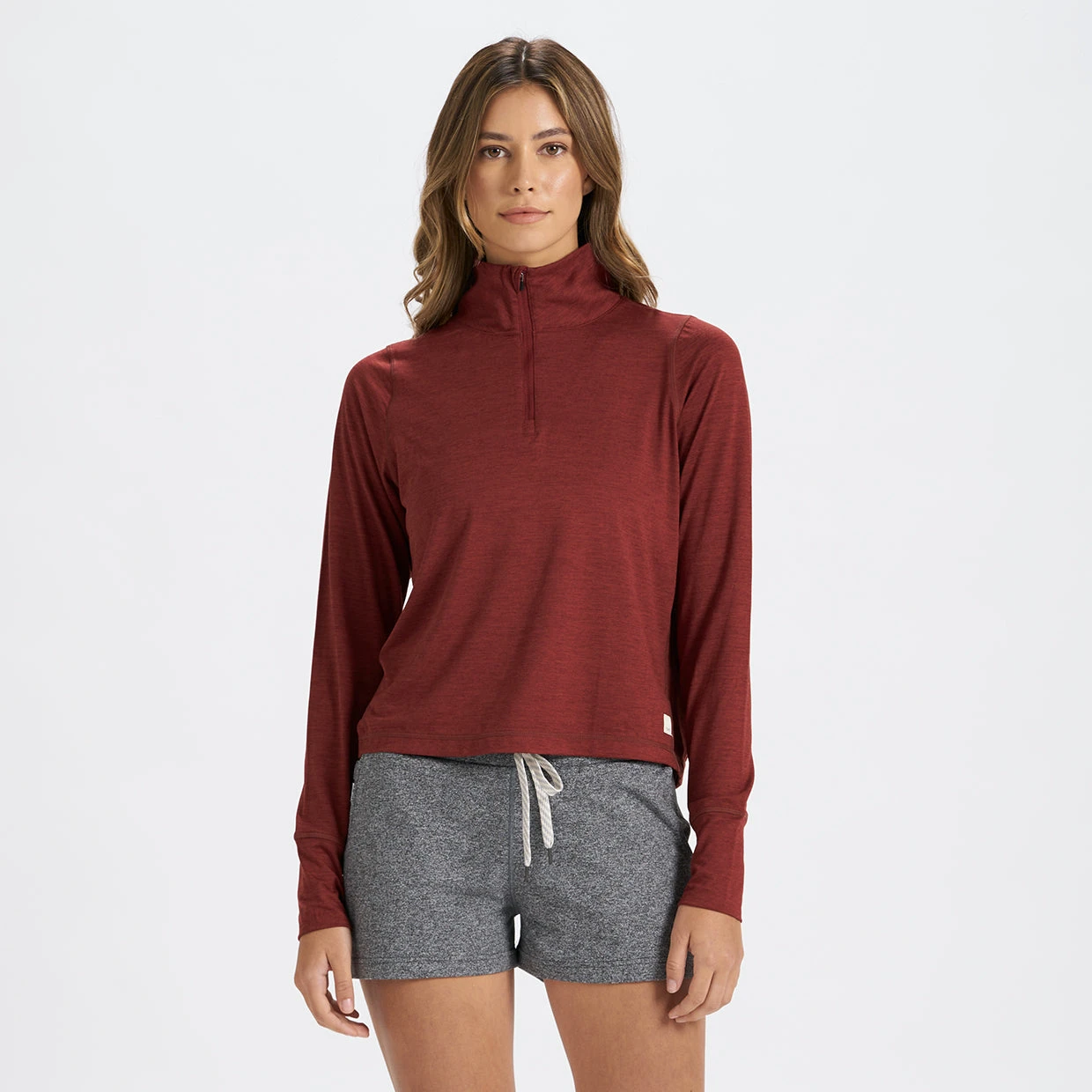 Crescent Half Zip | Spice Heather 1 Crescent Half Zip | Spice Heather