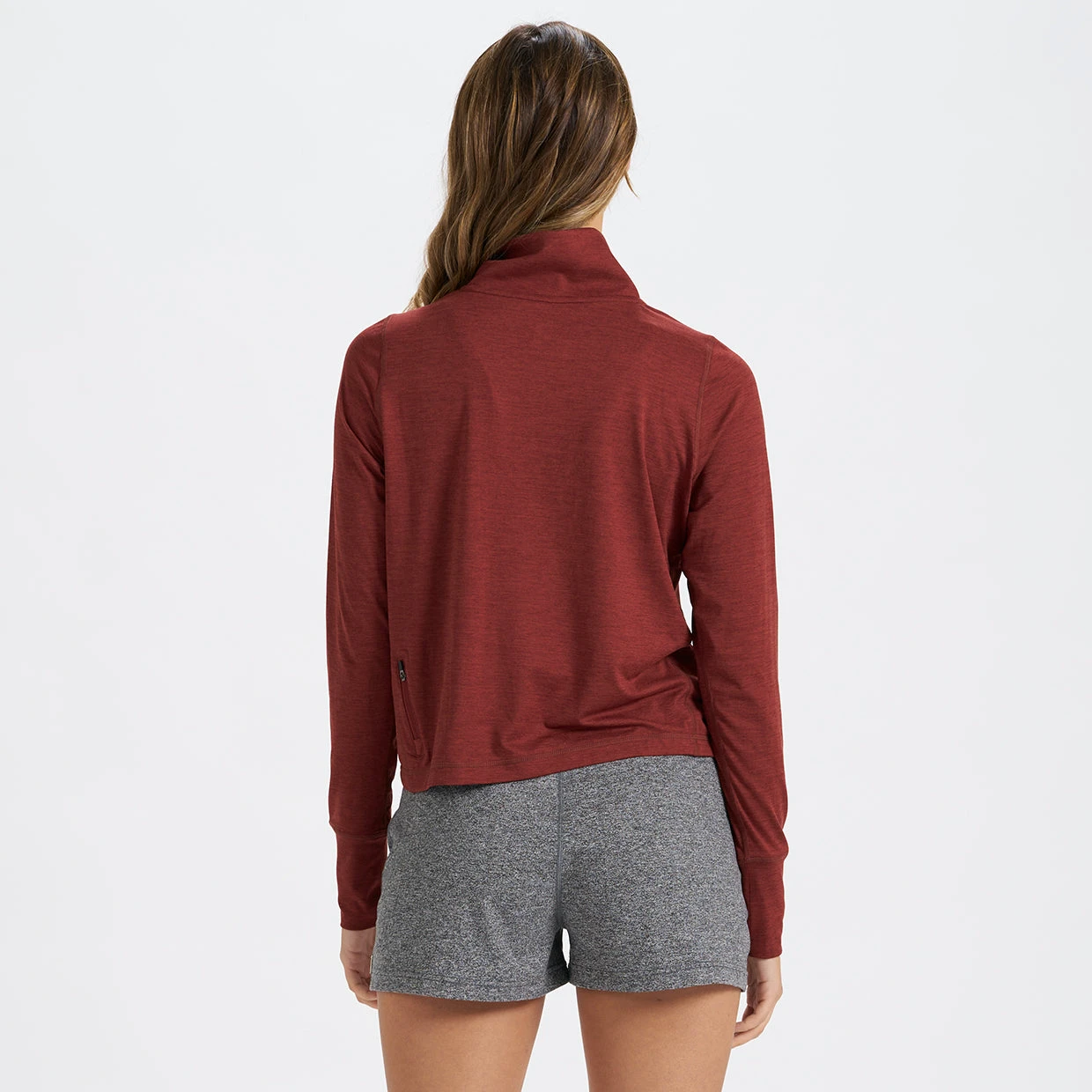 Crescent Half Zip | Spice Heather 3 Crescent Half Zip | Spice Heather - Image 3